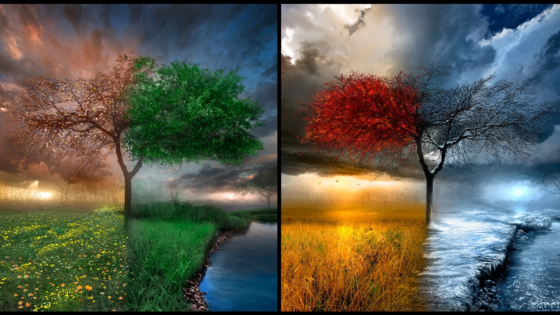 The Four Seasons Digital Art