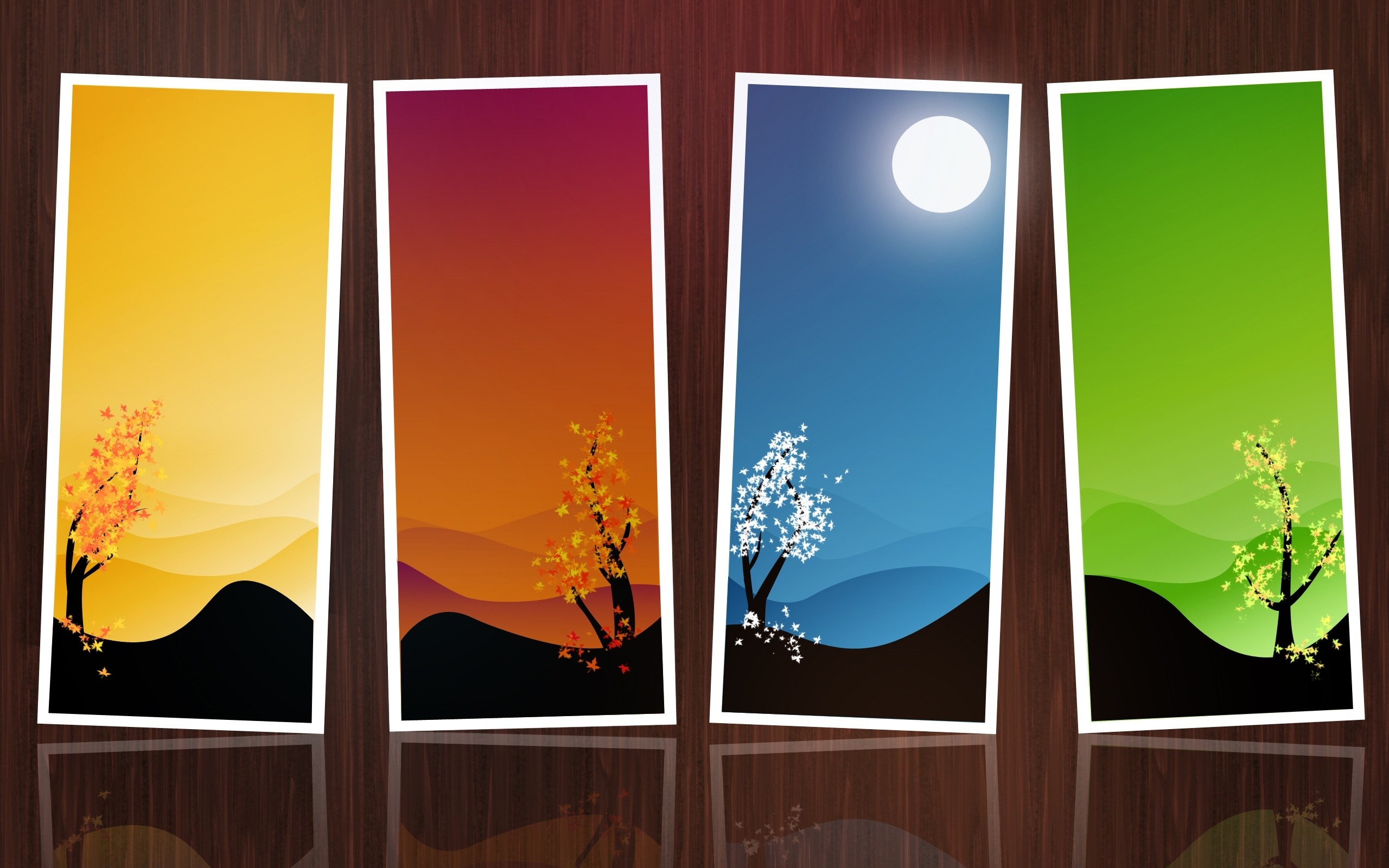 Four seasons HD Wallpaper 2560×1600