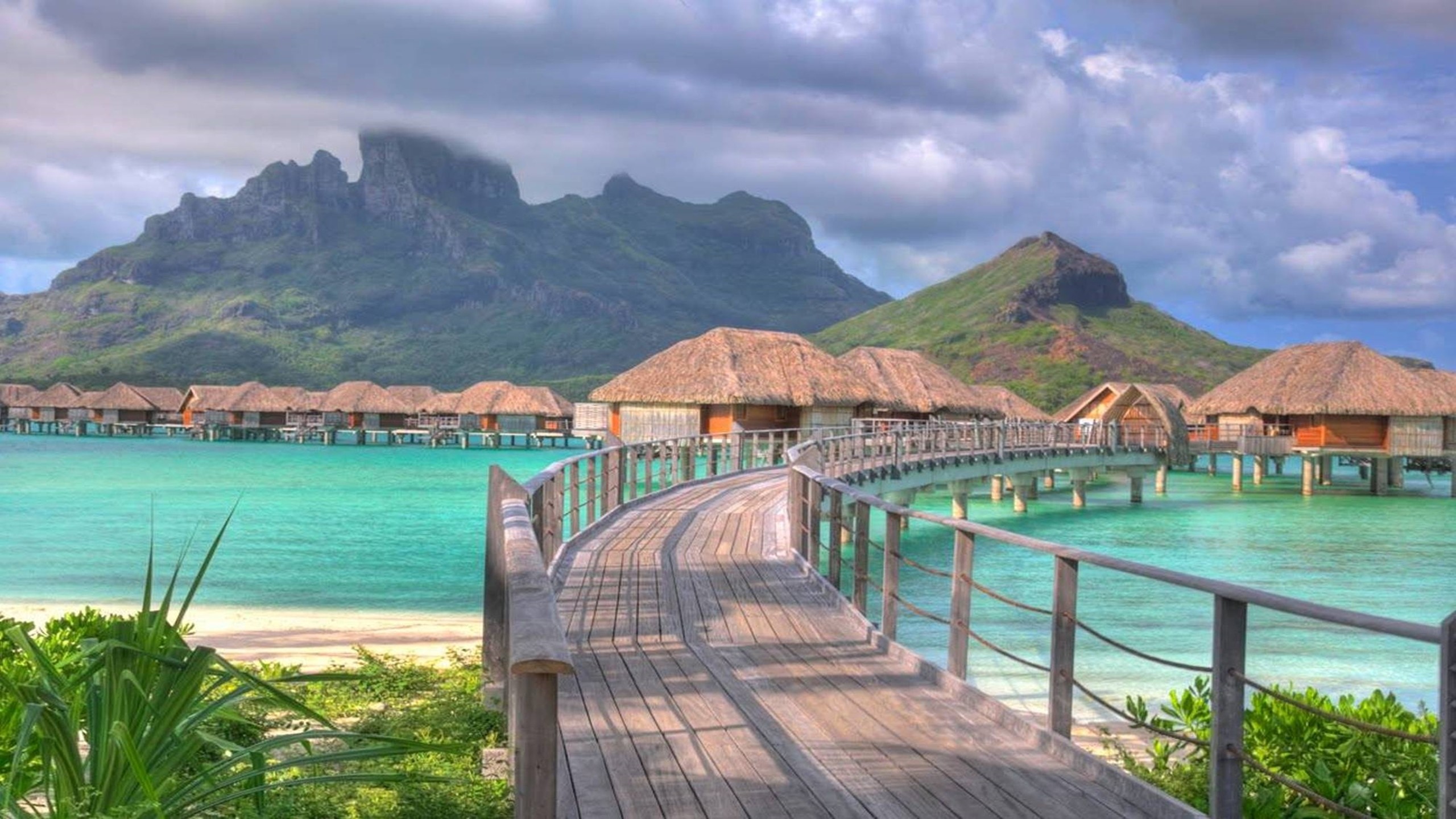 Four Seasons Resort Bora Bora South Pacific French Polynesia Desktop Background 332490 Wallpapers13.com