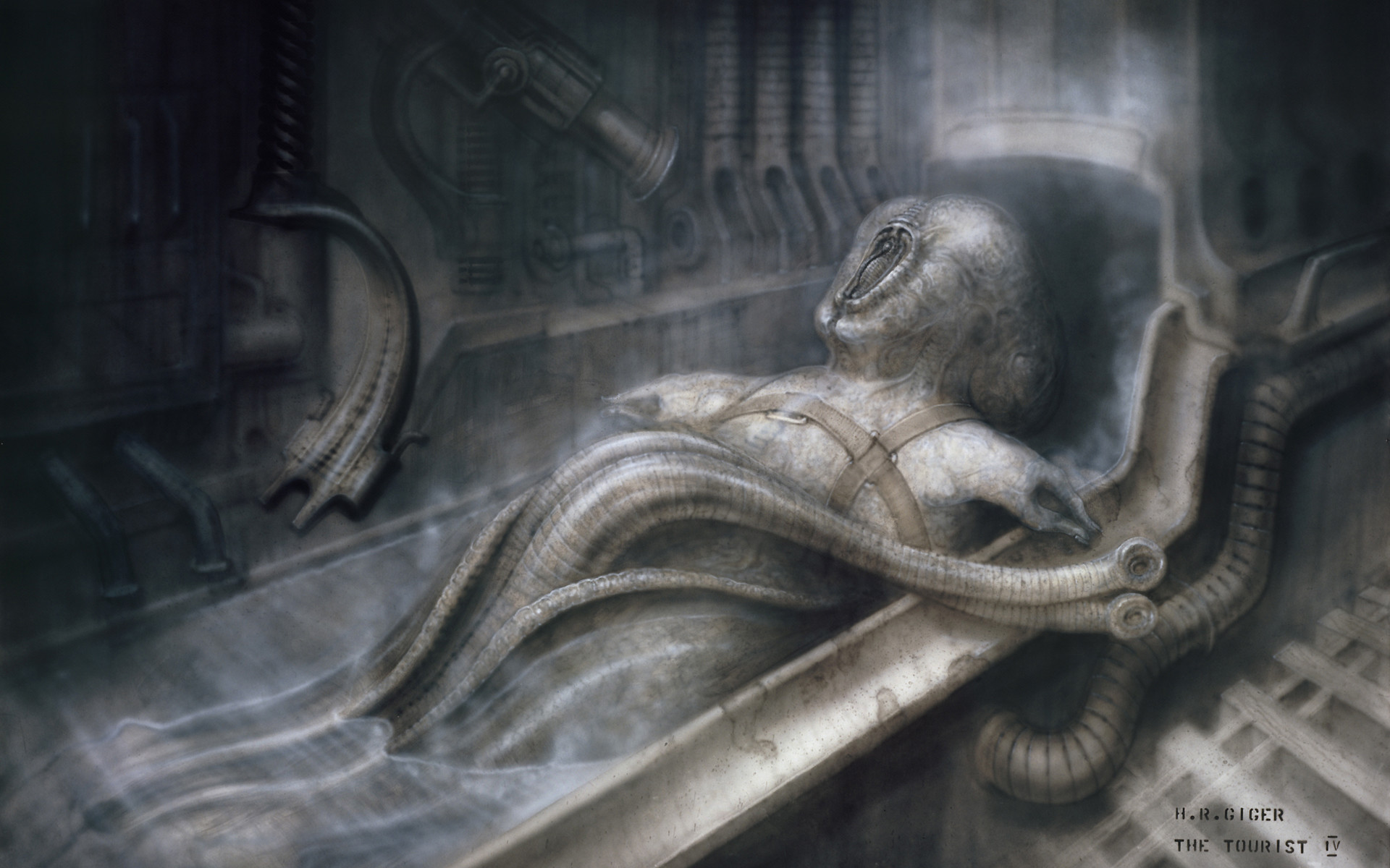 Hans Rdi Giger The Tourist IV The creature with the tentacle