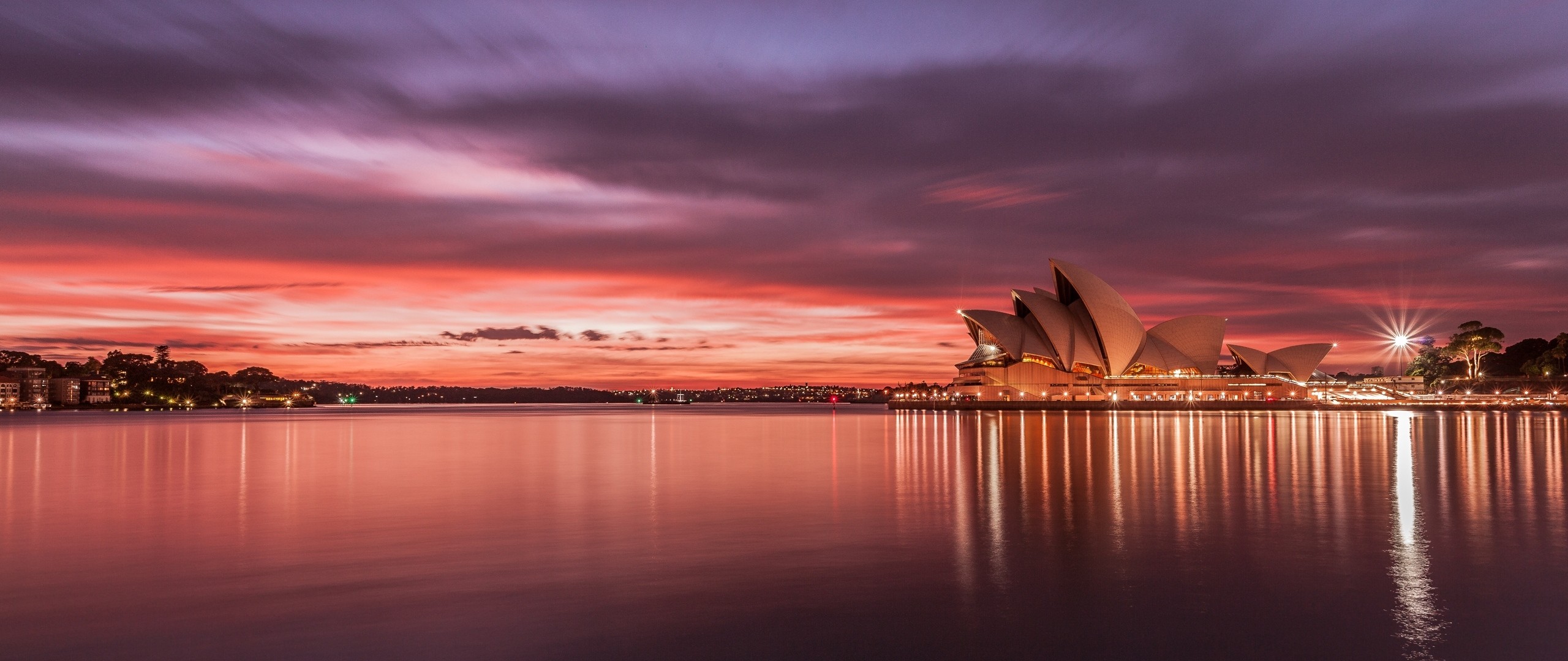 Wallpaper city, australia, sydney, opera, house, sunset