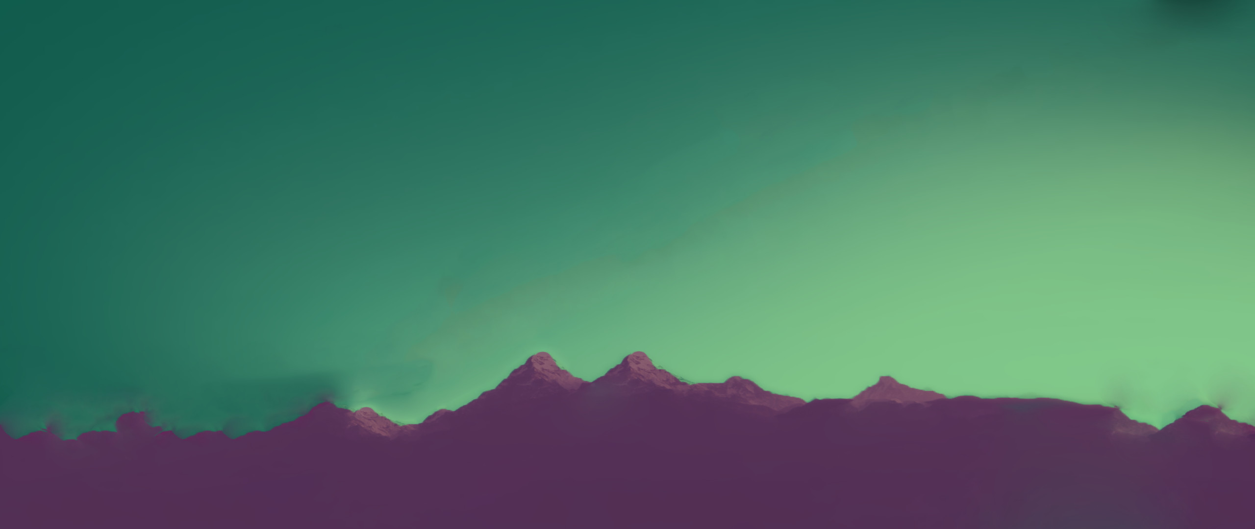 Earth – Mountain Cyan Pink Wallpaper