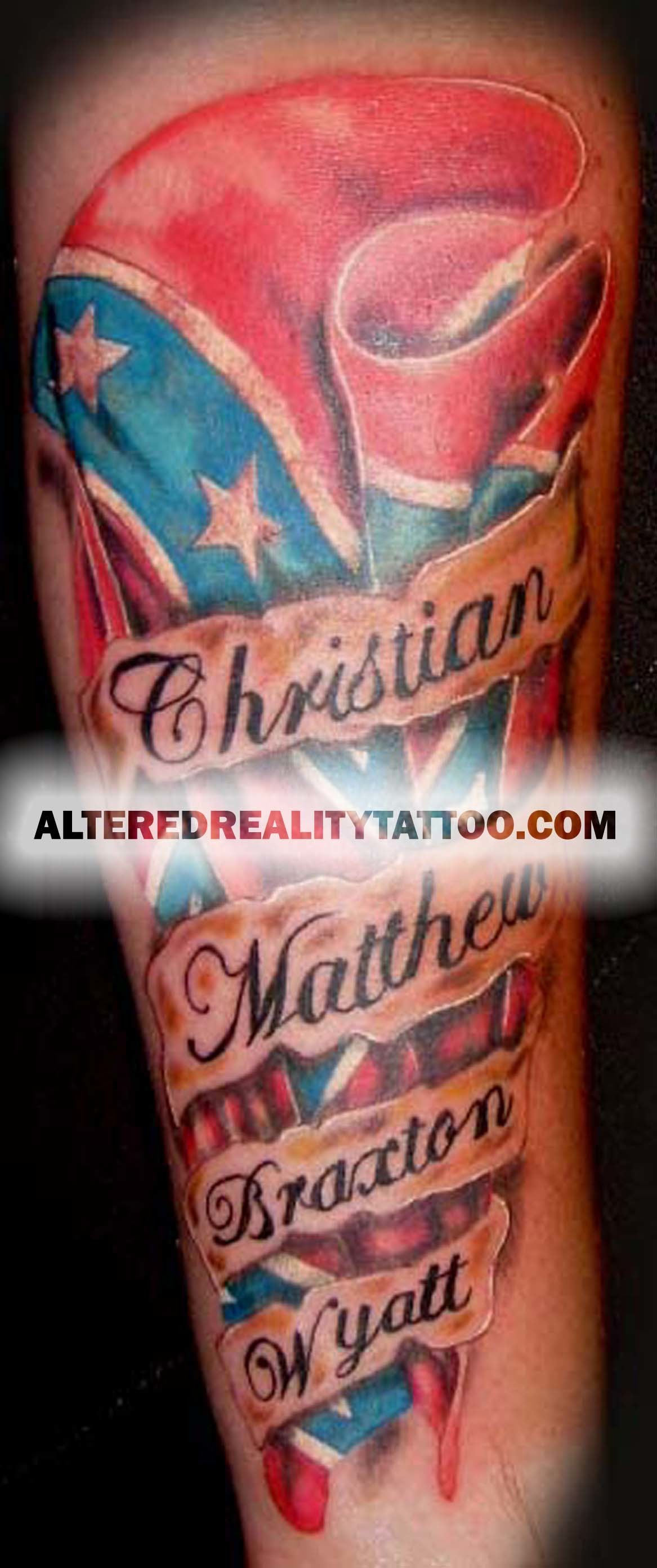 AR Confederate Flag Tattoo Picture