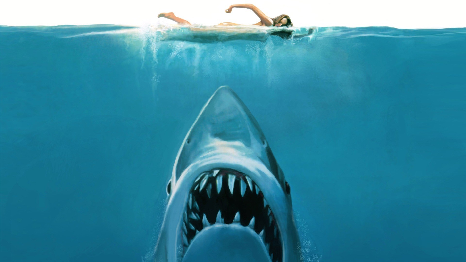 Shark attack Amazing Artistic Painting Wallpaper – wallpaper download