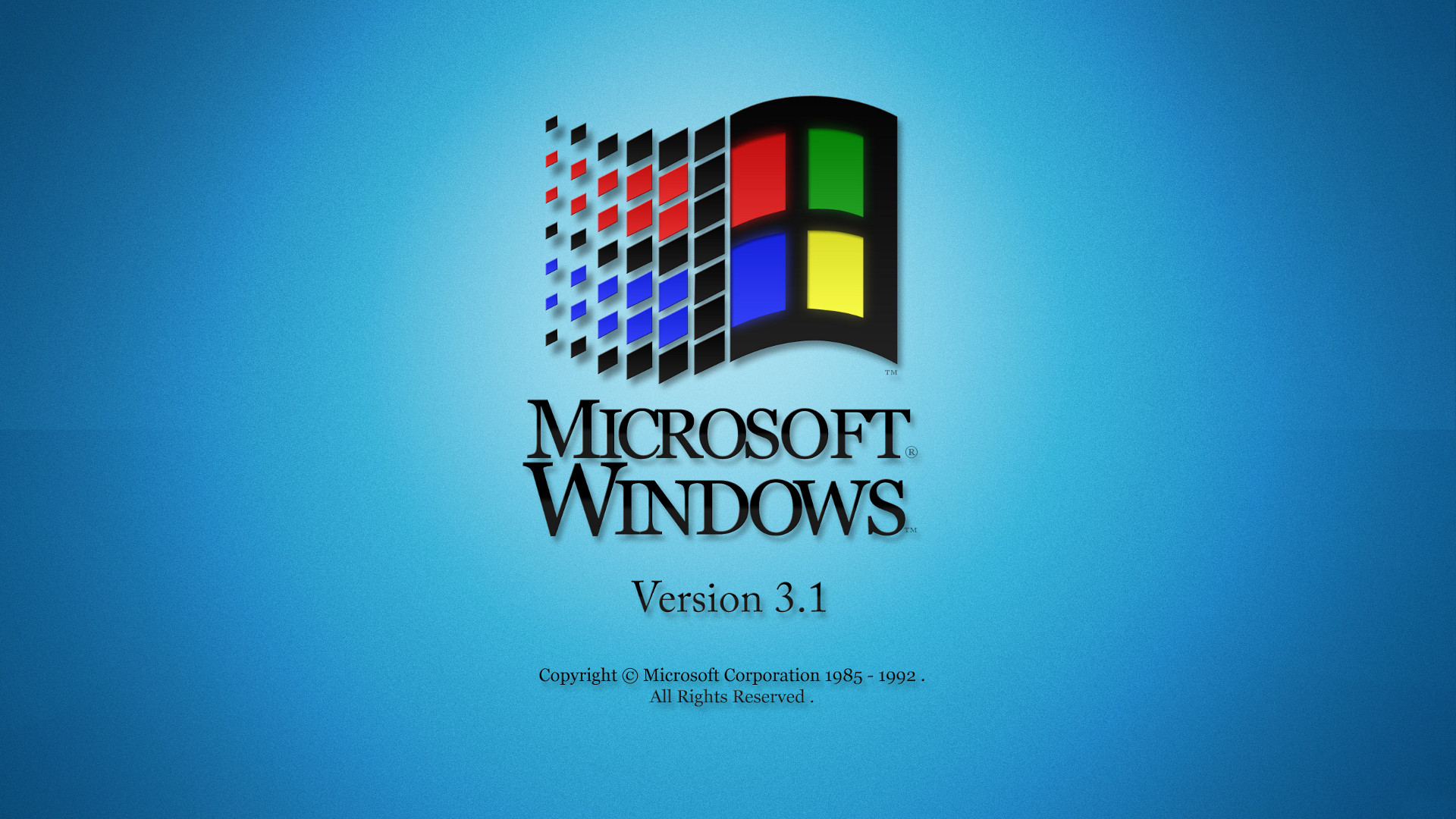 Microsoft Windows Version 3.1 desktop PC and Mac wallpaper