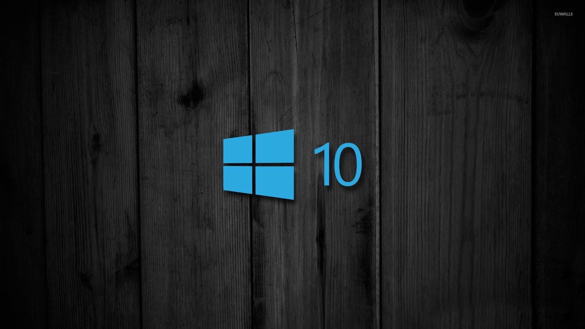 Windows 10 on black wooden panels 3 wallpaper jpg