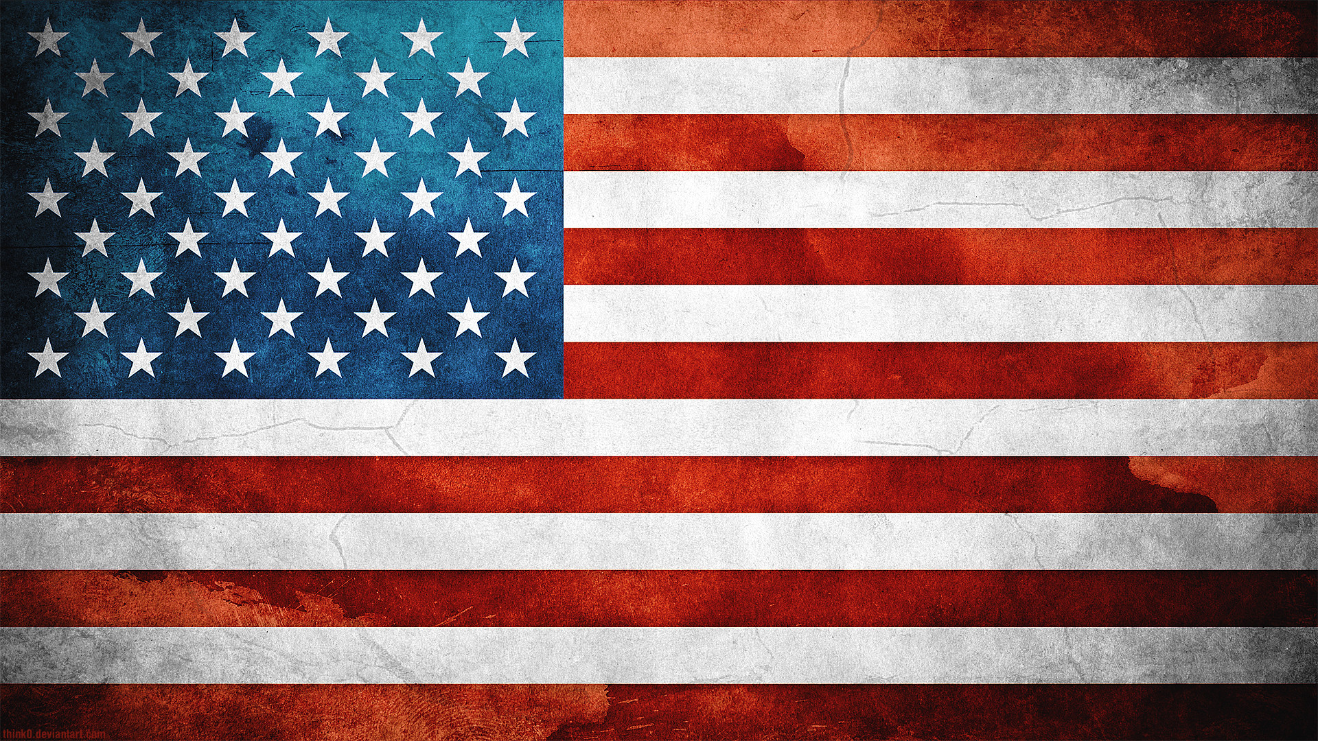 United States Usa Flag By Think0