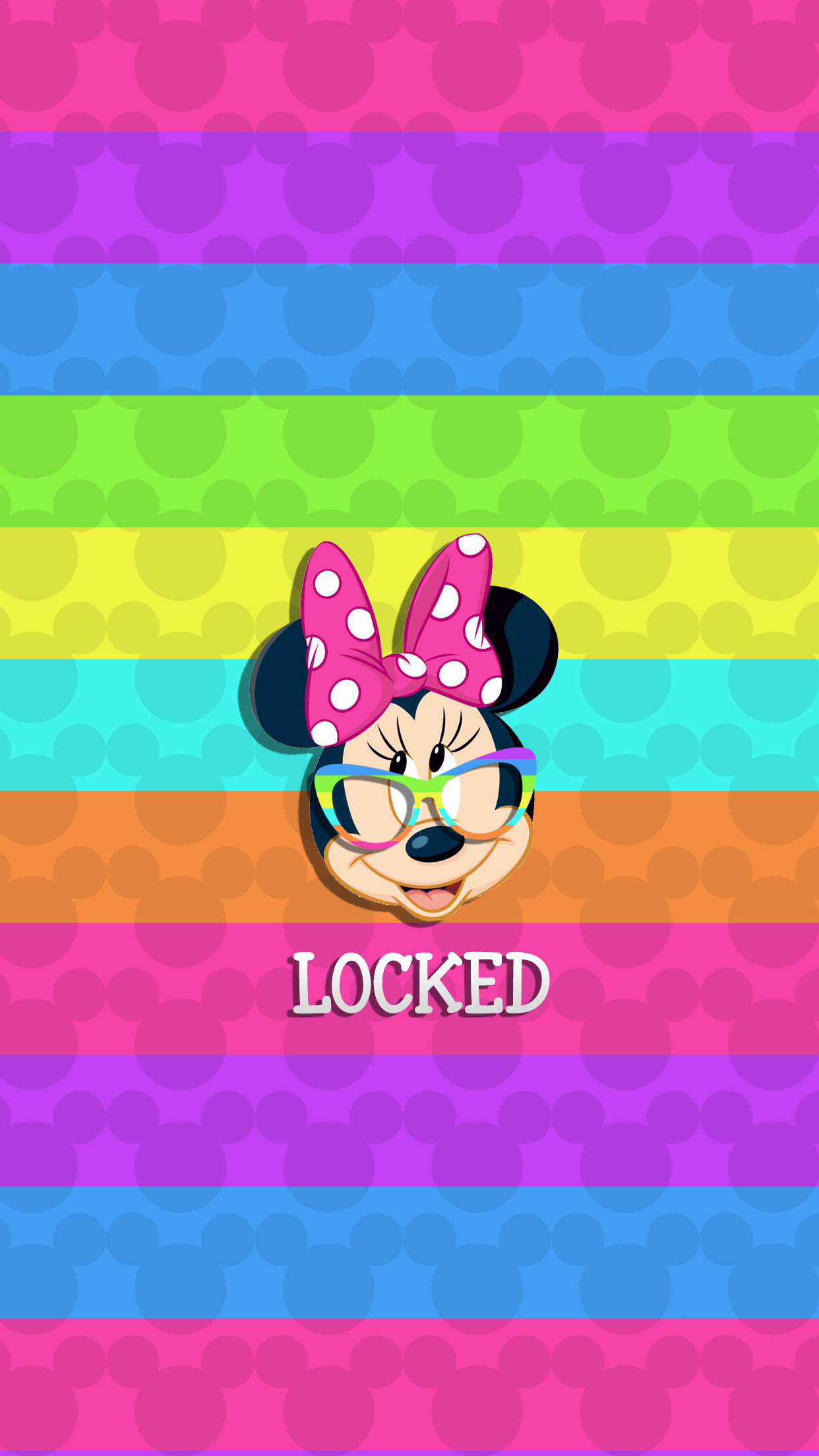 Disney phone wallpaper Minnie Mouse, wallpaper, rainbow, cute, iPhone, Samsung, android