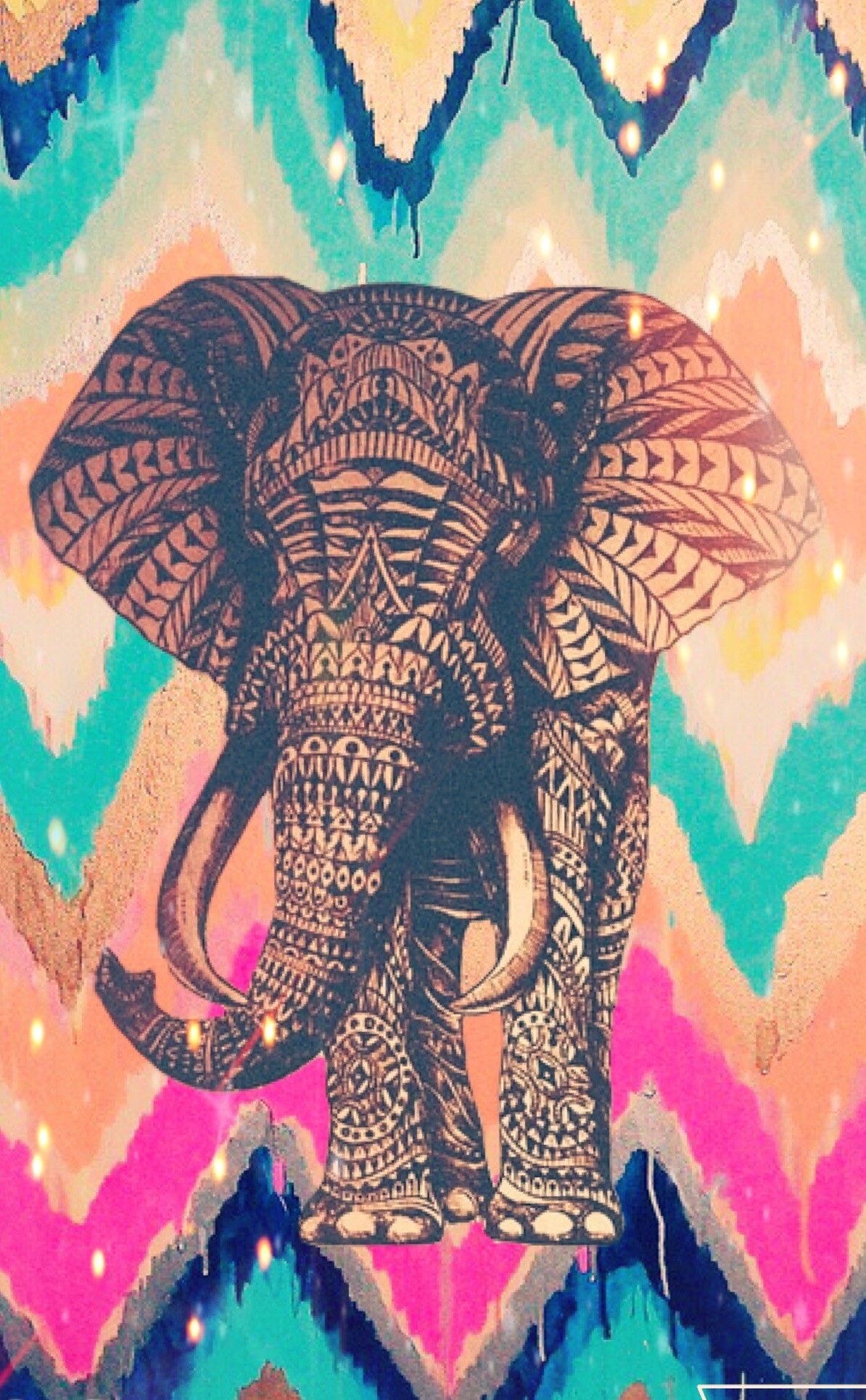 Hispter elephant colorful by Me