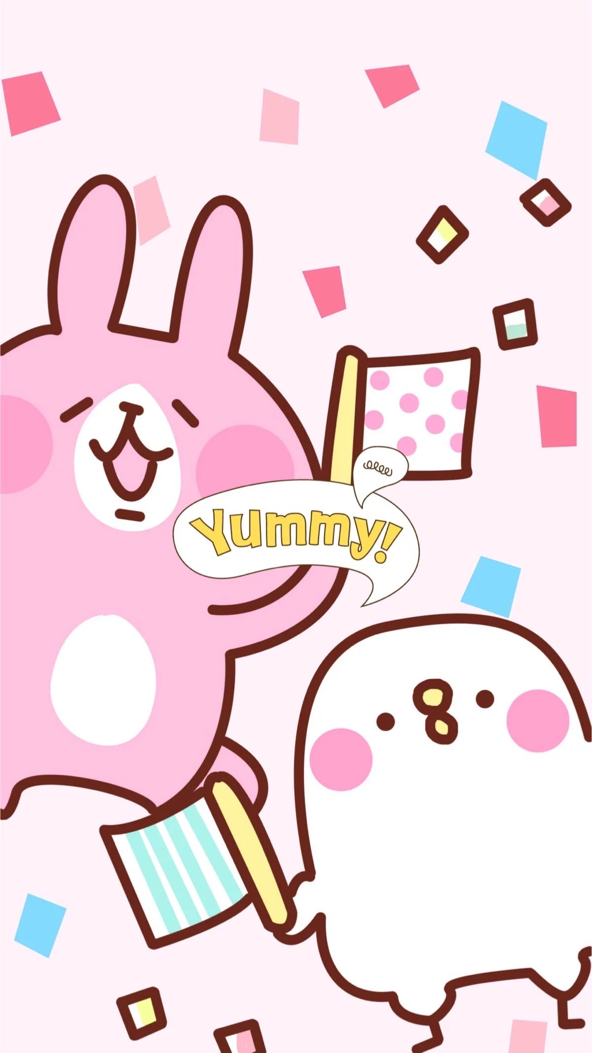 Kawaii Cute, Kawaii Stuff, Kawaii Wallpaper, Cute Cartoon, Phone Wallpapers,  Rabbit, Sanrio, Kpop, Flag