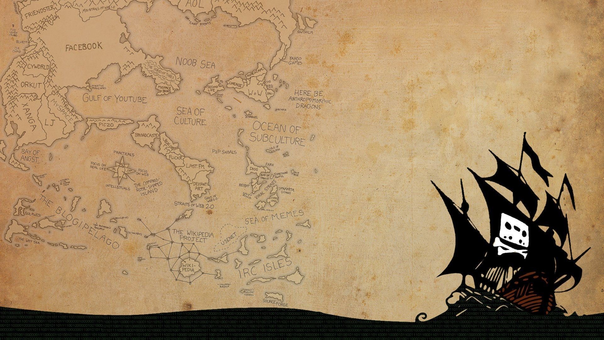 Minimalistic, pirate ship, pirates Wallpapers