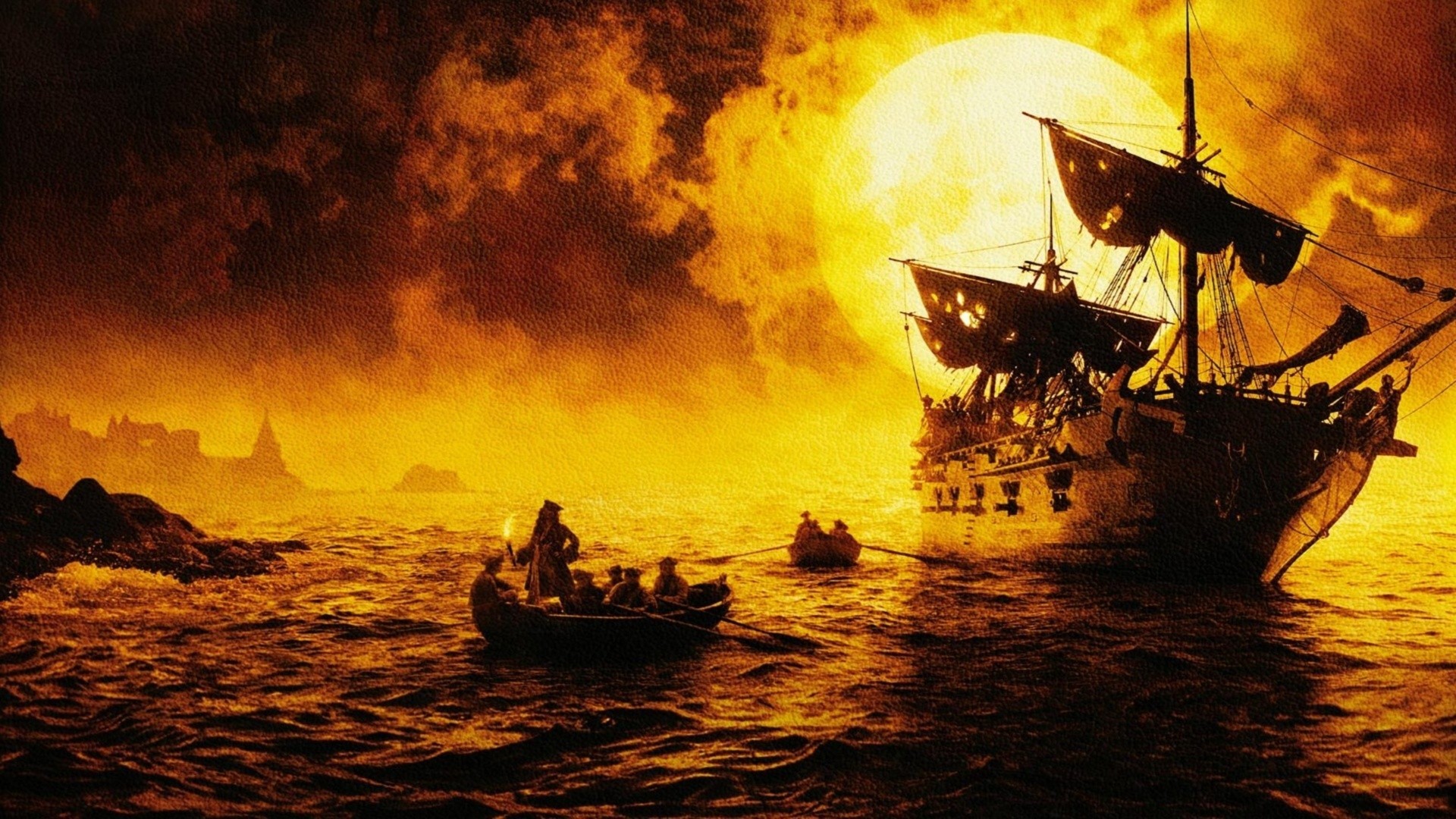 Wallpaper pirate ship