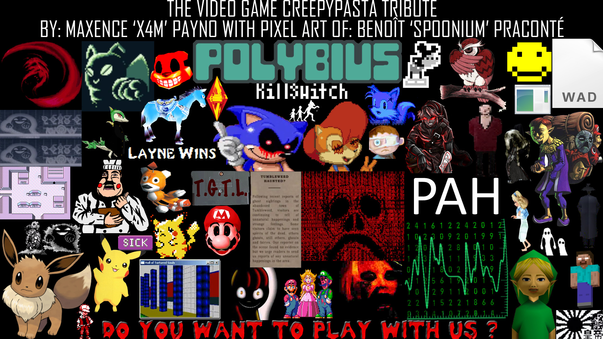 The Video Game Creepypasta Tribute Wallpaper by X4M12