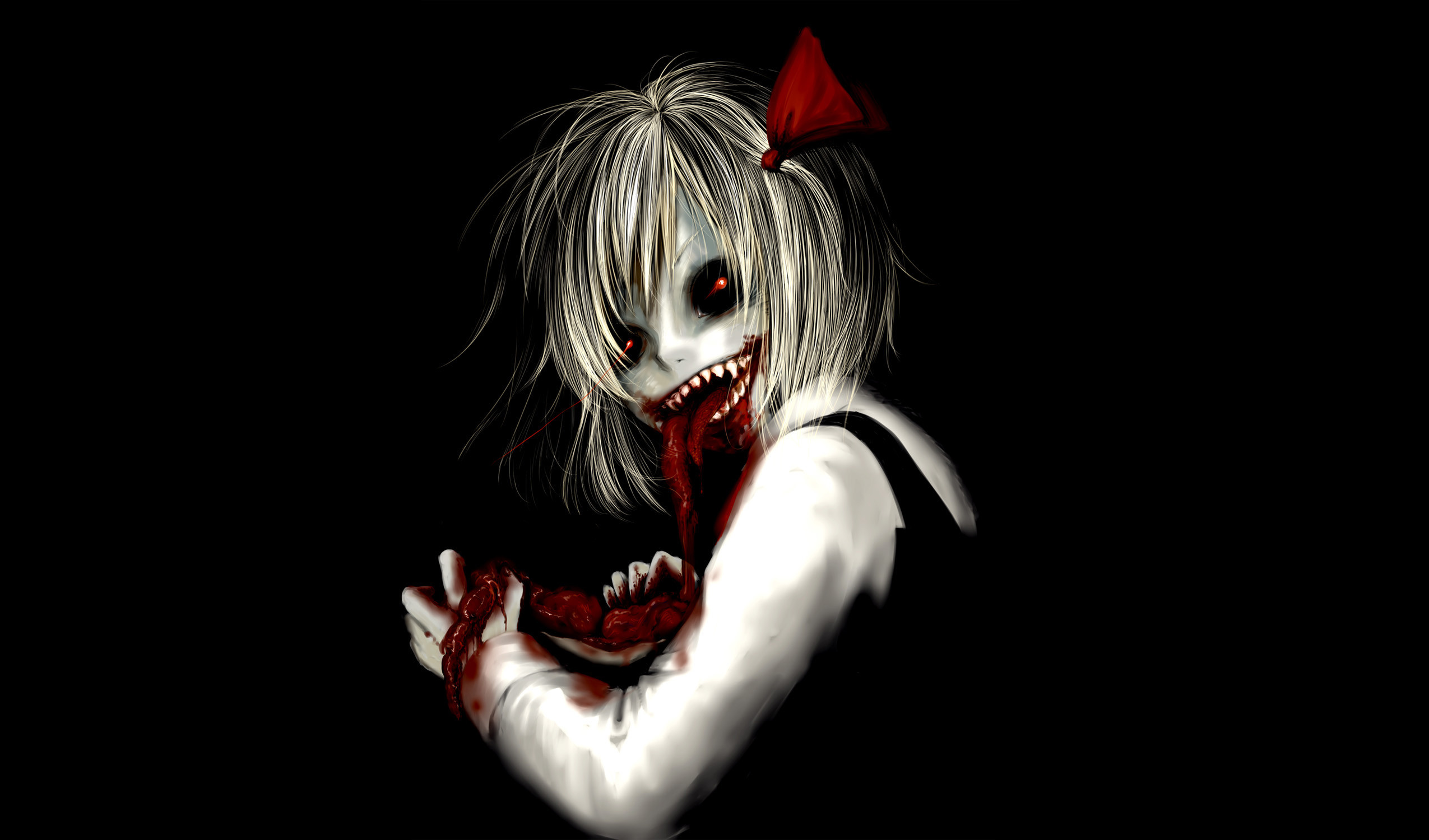 Dark Horror Anime Macabre Blood Guts Evil Girl Best Wallpapers
