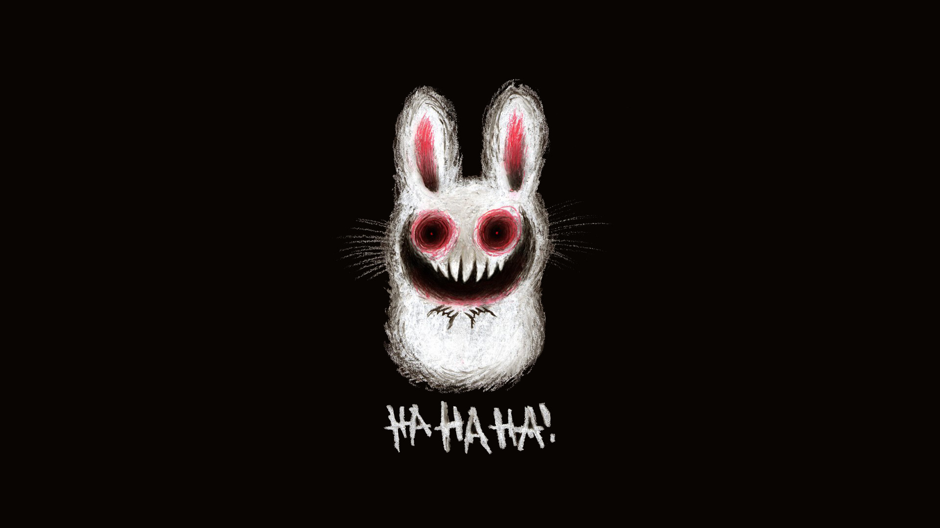 Creepy bunny wallpaper, cute adorable fluffy scary bunny rabbit