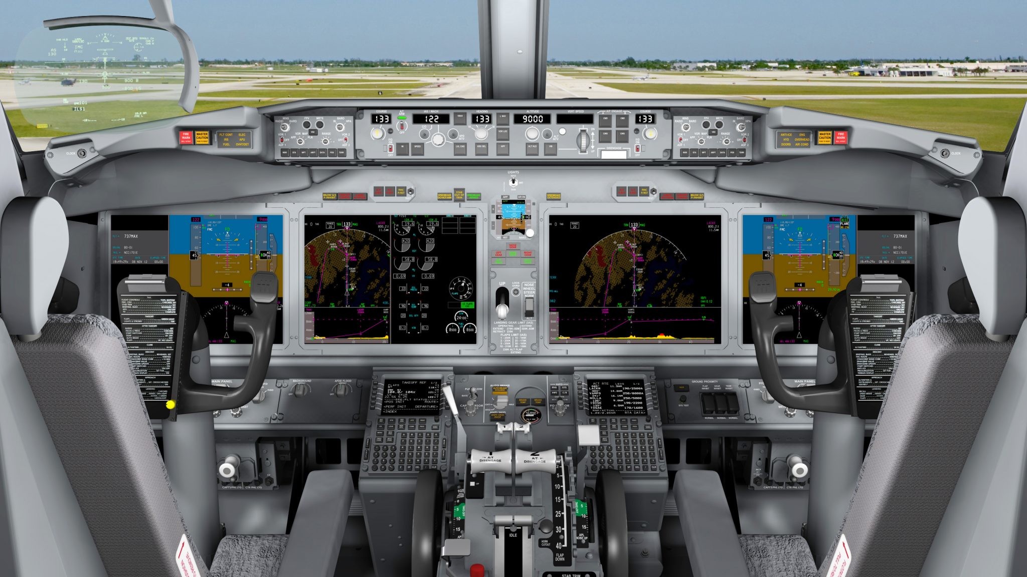 Boeing 737 MAX cockpit. Photo Boeing