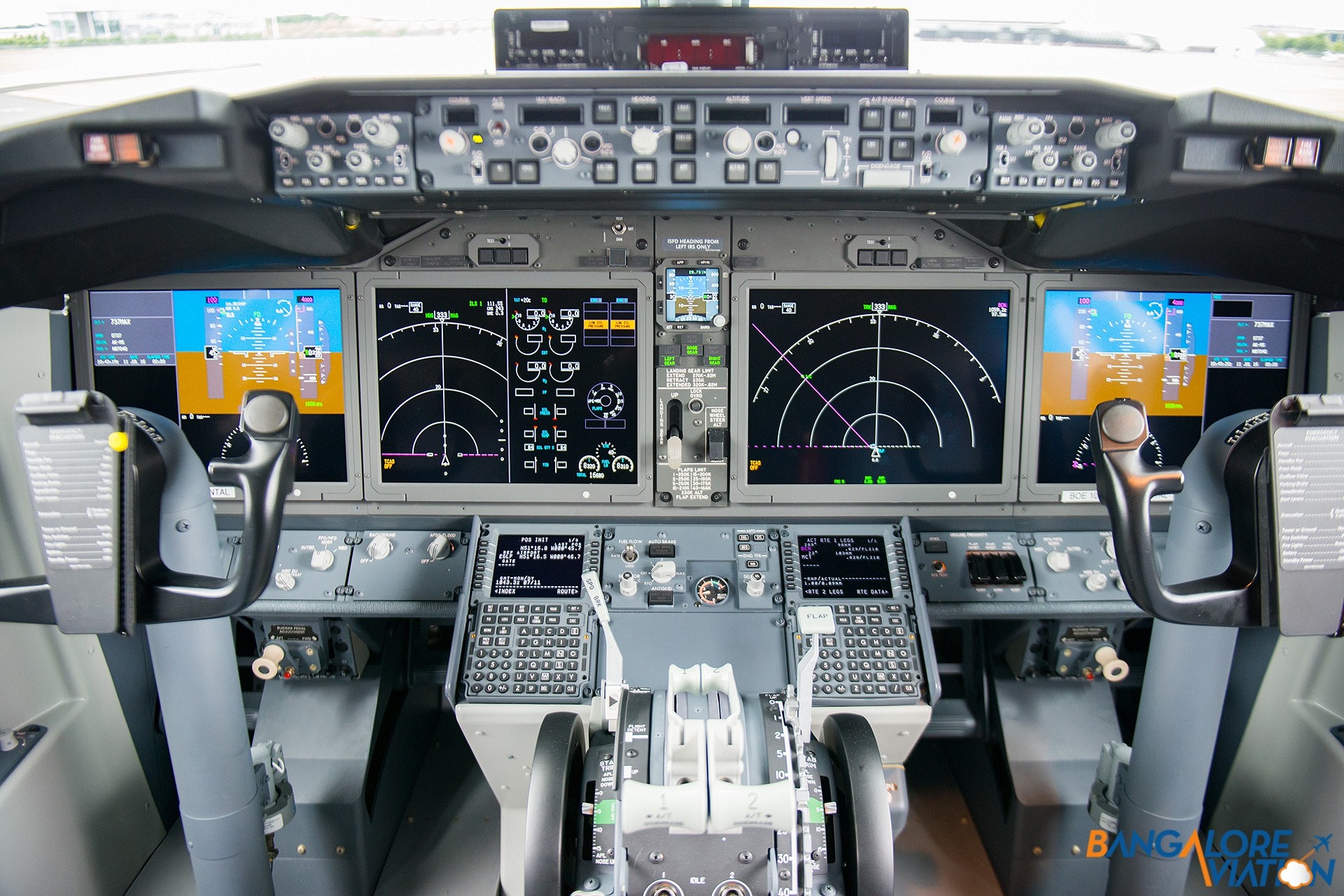 The new flightdeck with Large Format Displays.