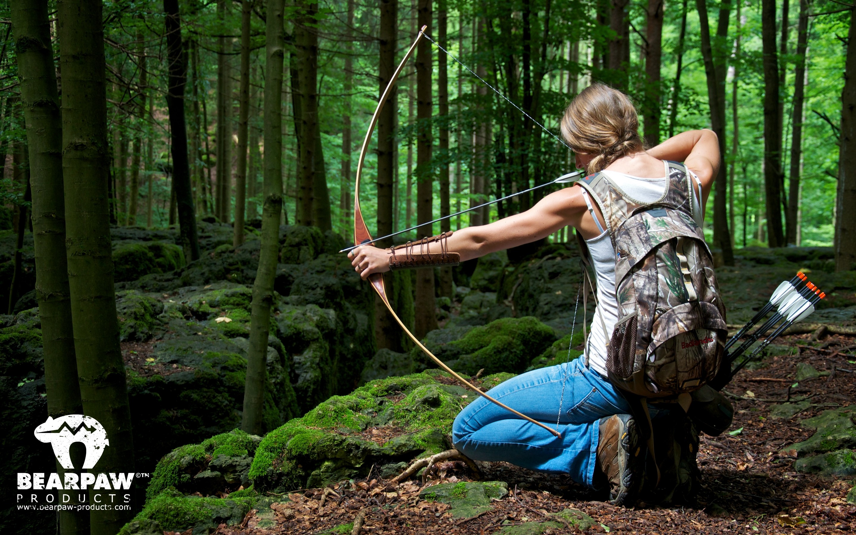 Archery Girl Outdoor Bearpaw Products Wallpaper