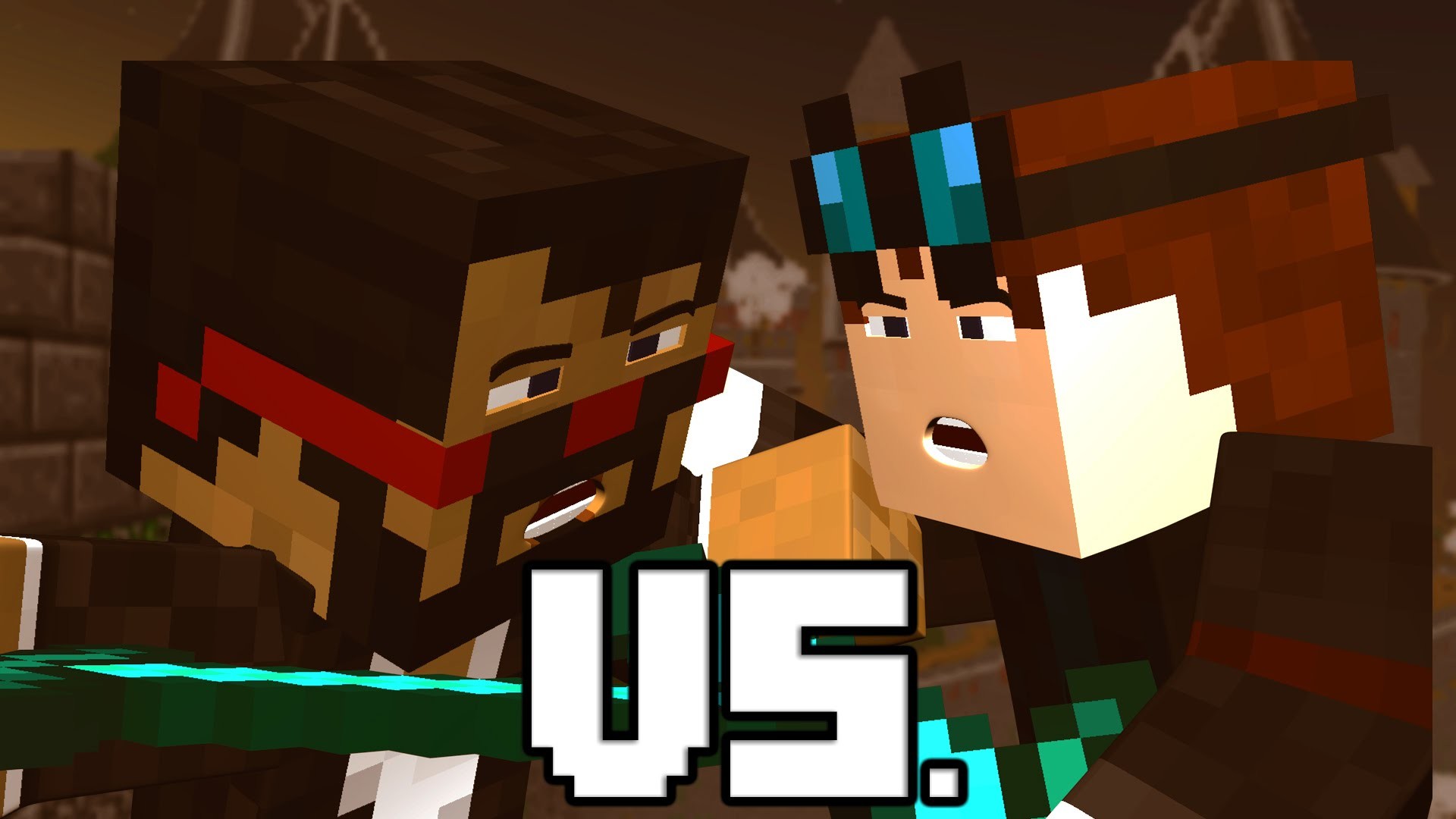Minecraft Fight Animation – THE DIAMOND MINECART vs. CAPTAIN SPARKLEZ – O.M.A Studio