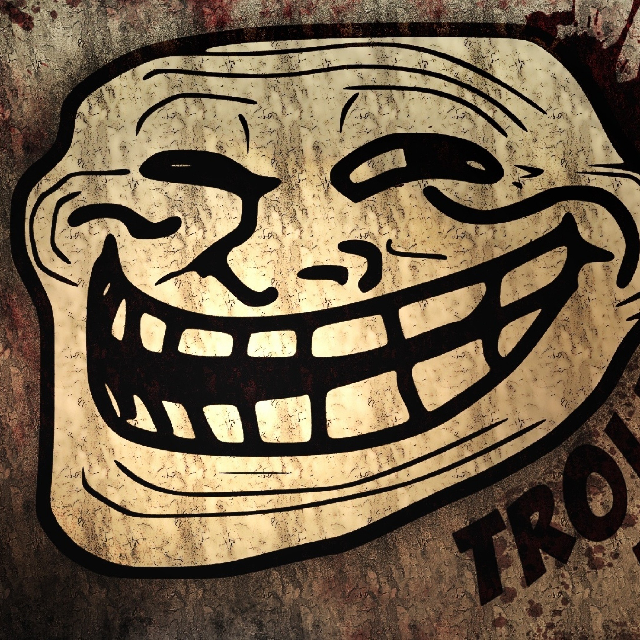 Wallpaper trollface, troll, face, comic, humour, smile, teeth