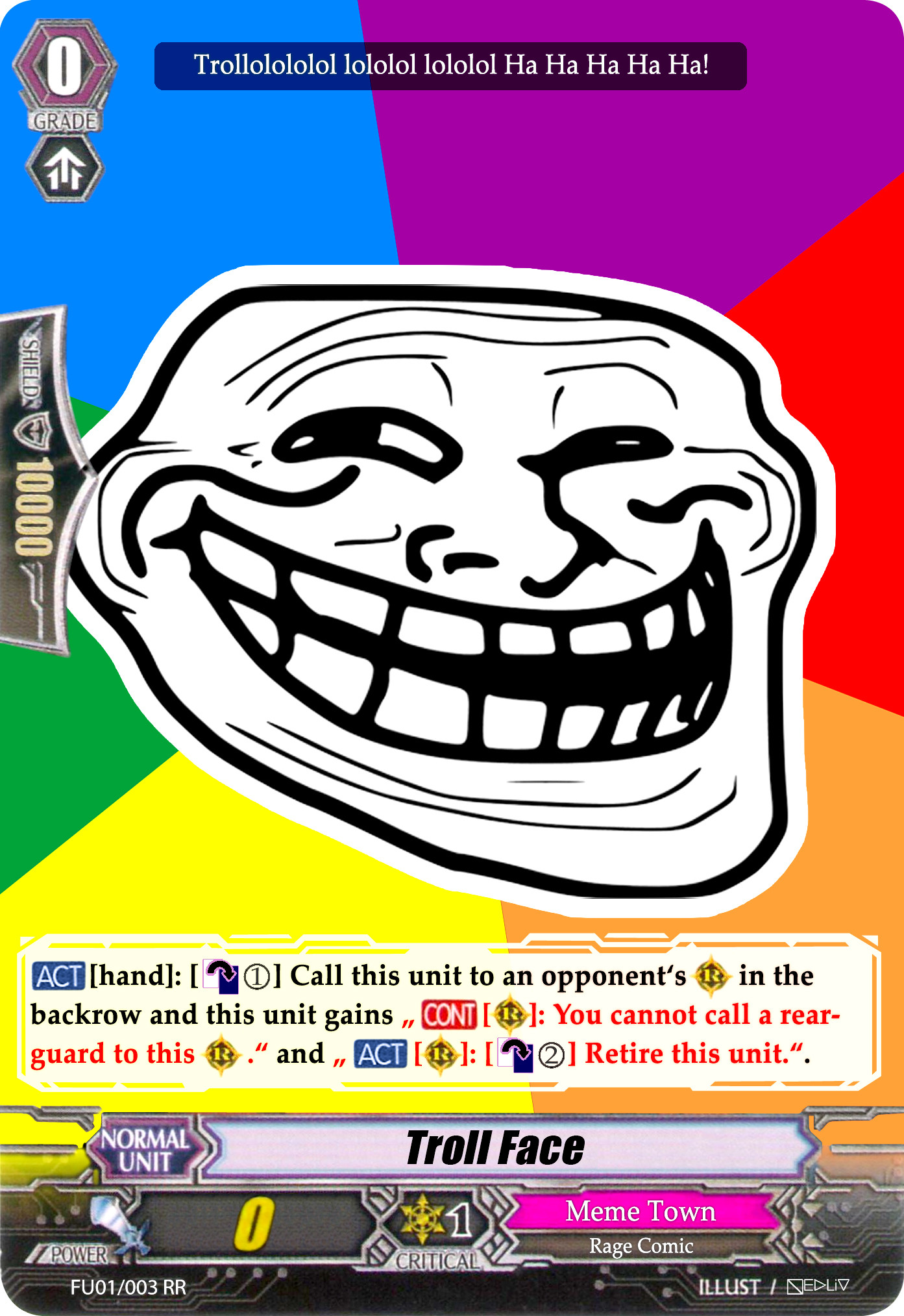 Troll Face – Vanguard Card by Nedliv