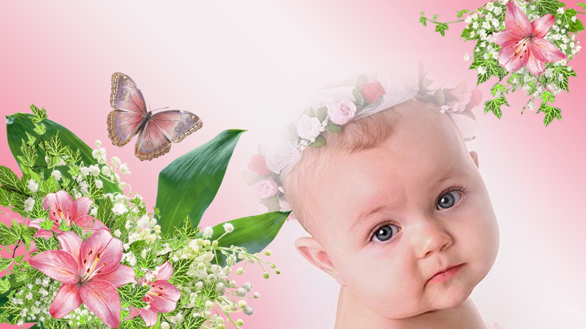 View Cute Angel Baby Girl Picture Wallpaper in Resolution