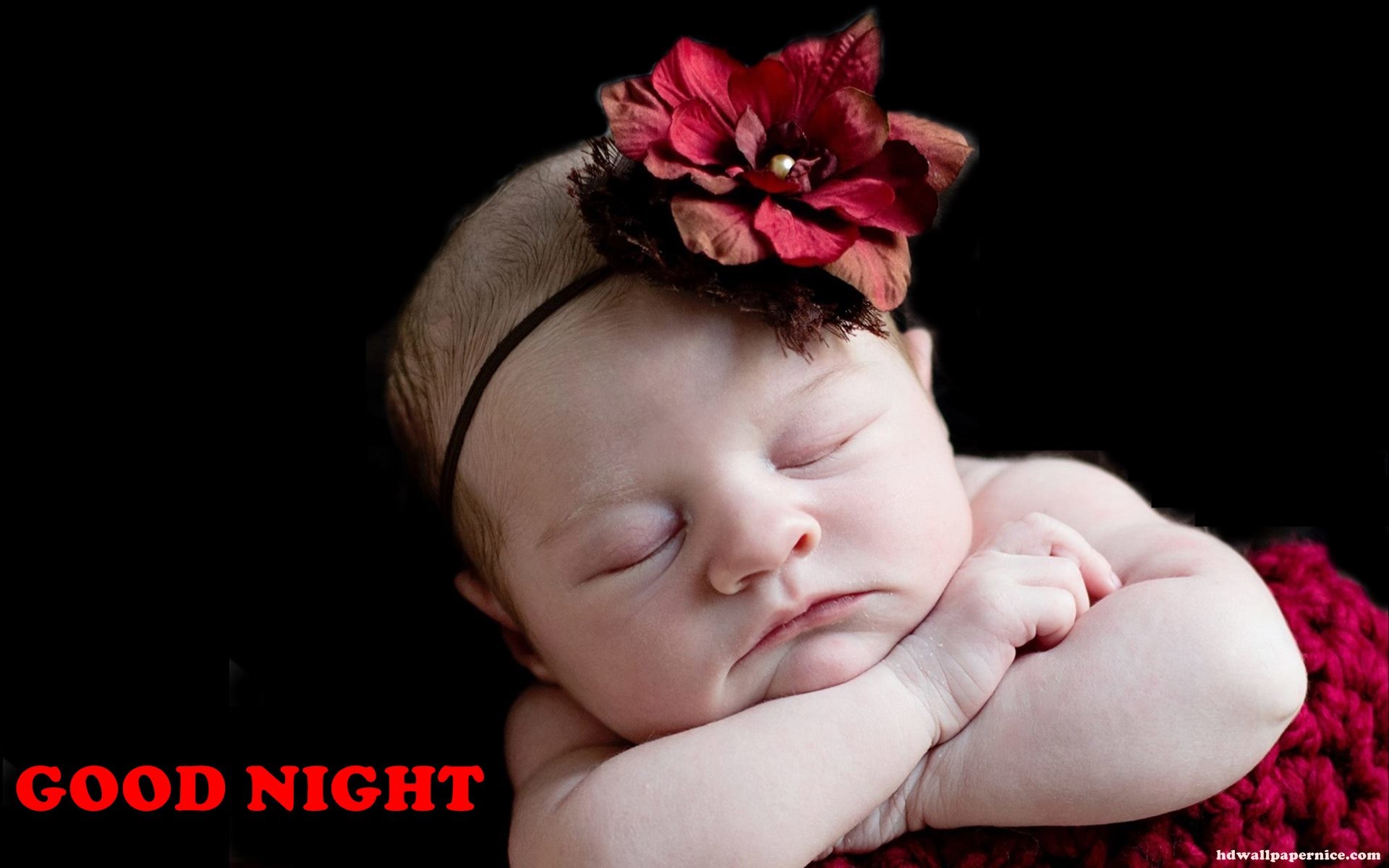 Good Night Sweet And Cute Baby Angel HD Wallpaper