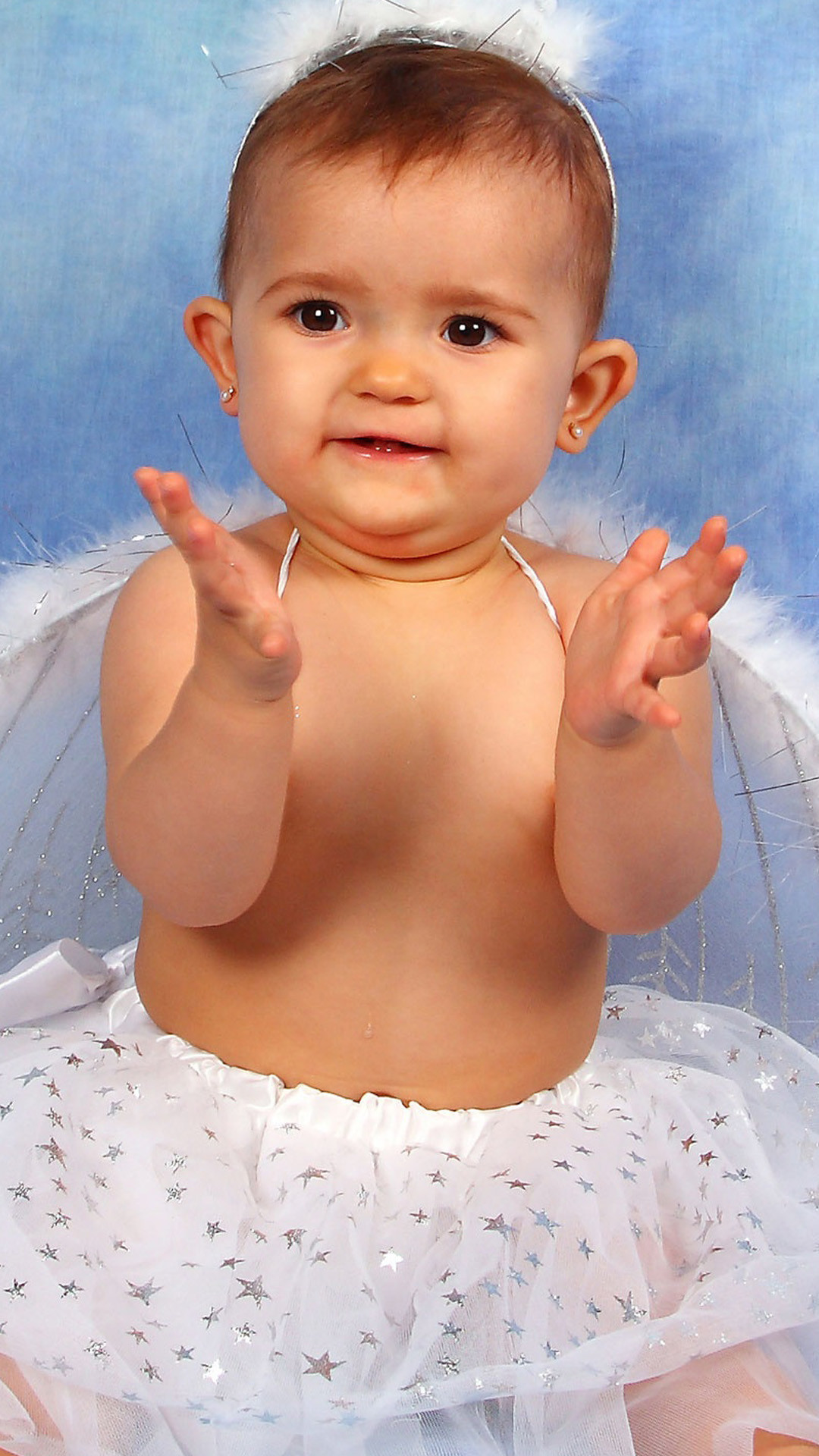 Cute Angel Baby Girl Galaxy S5 Wallpapers