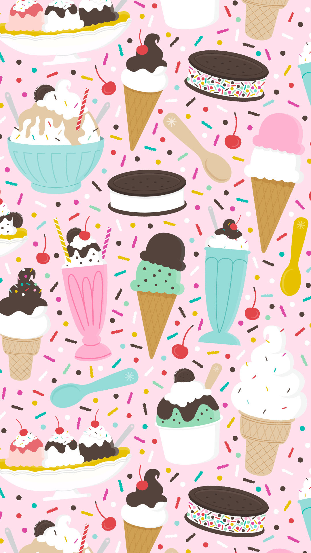 Ice Cream iPhone Wallpaper – Three Cheers Co