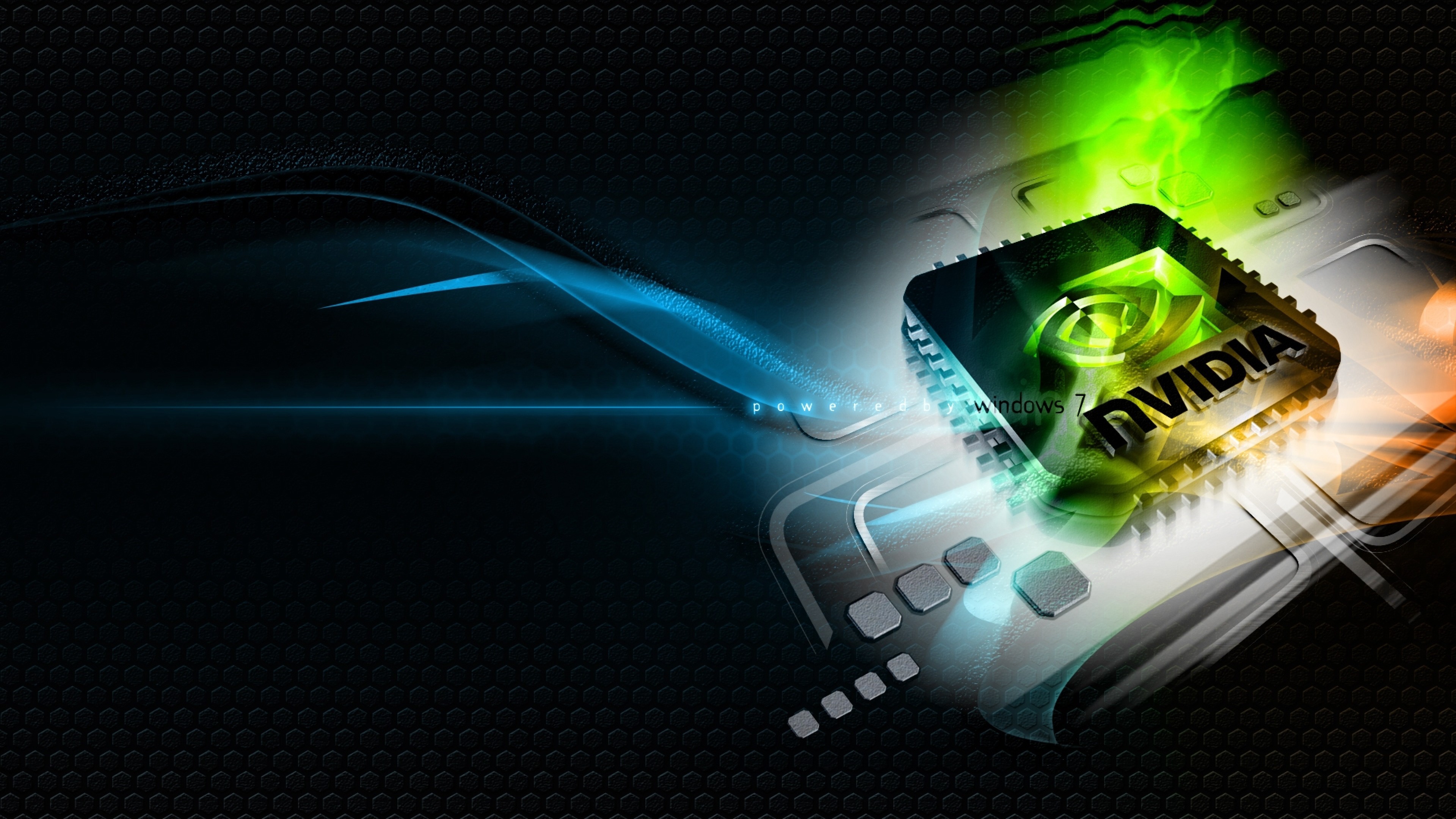Preview wallpaper nvidia, green, blue, white, chip 3840×2160
