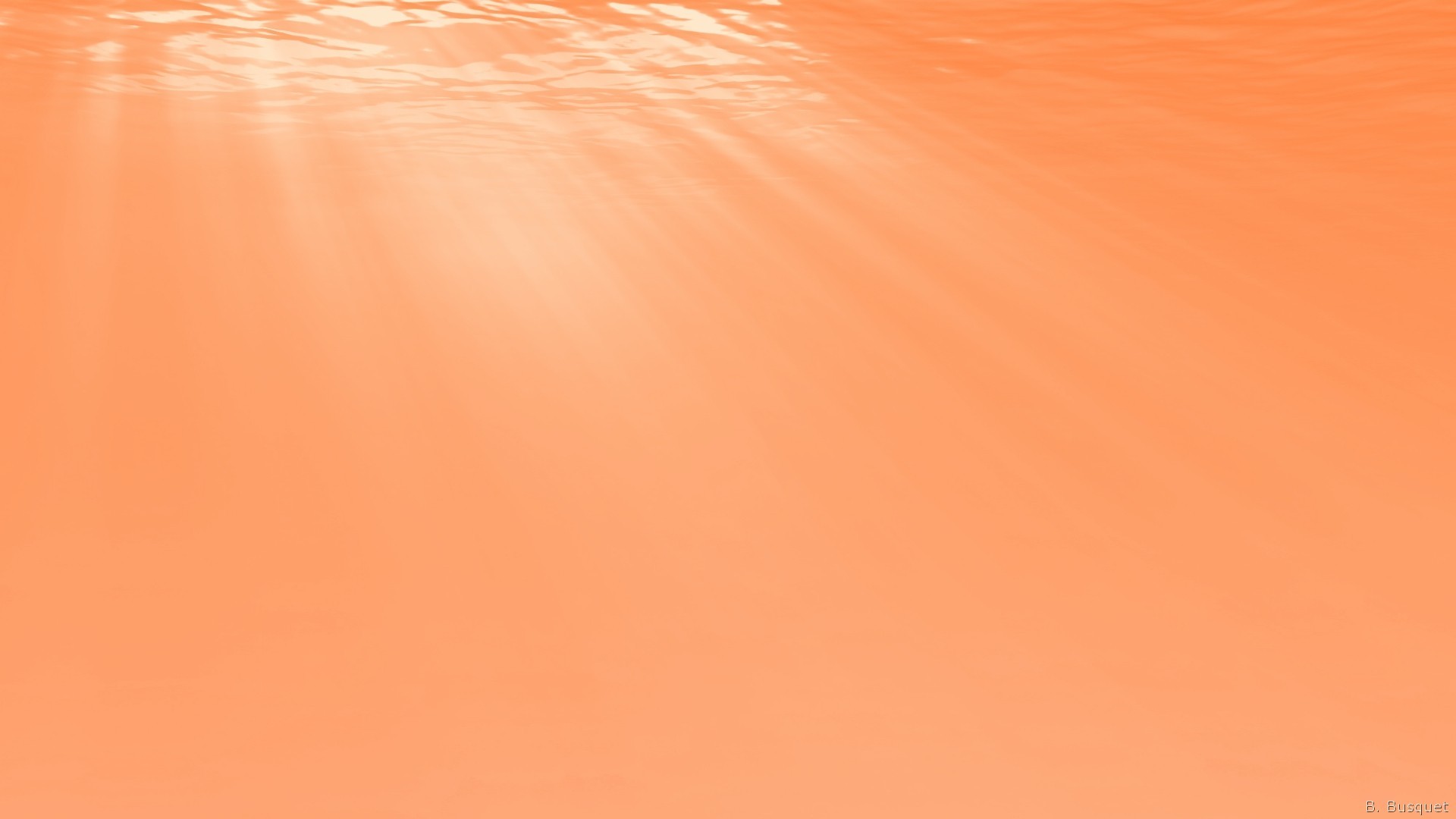 Orange wallpaper with light and water