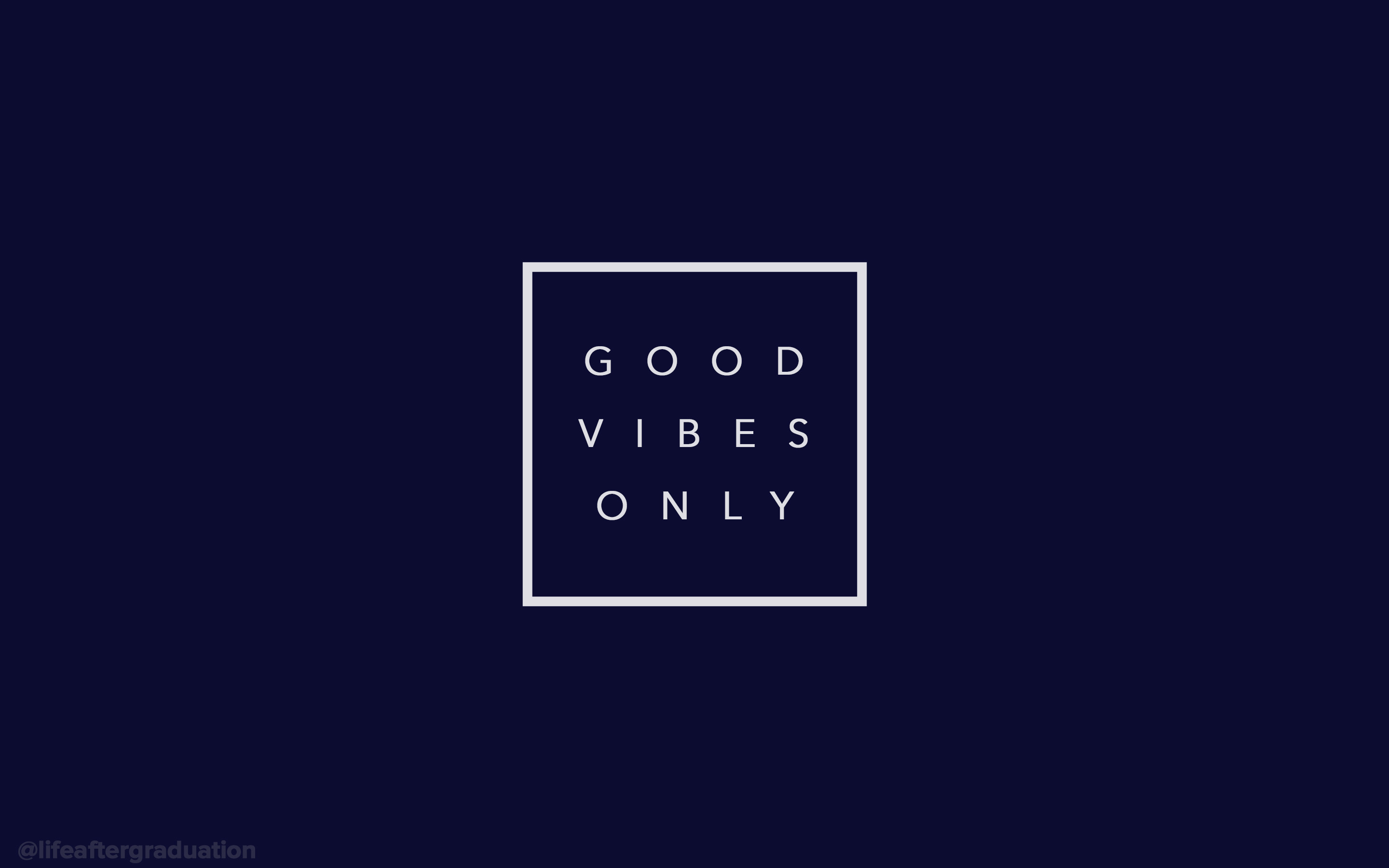 Good vibes only navy – desktop wallpaper