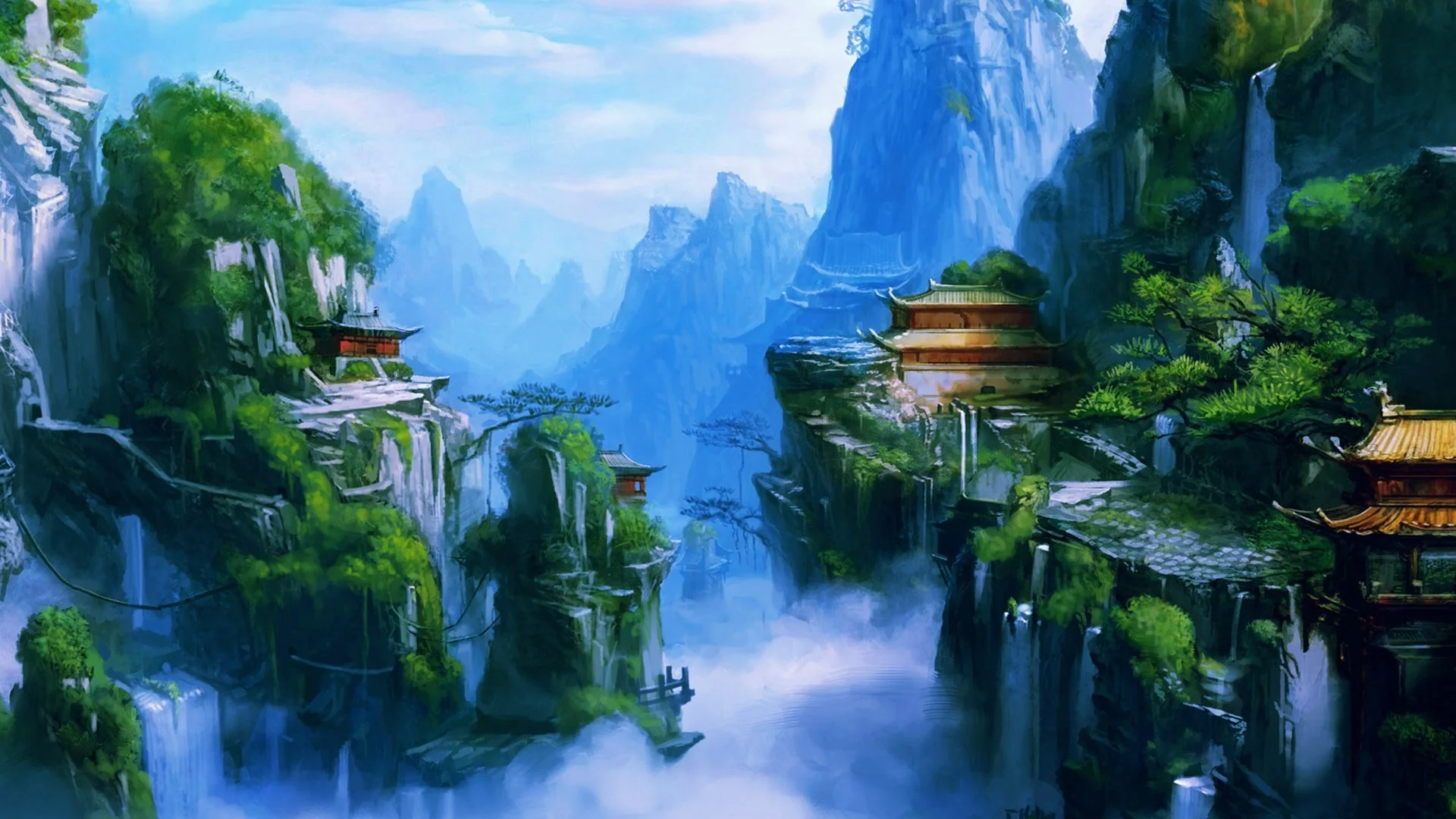 Beautiful Asian Art Pinterest Fantasy landscape,