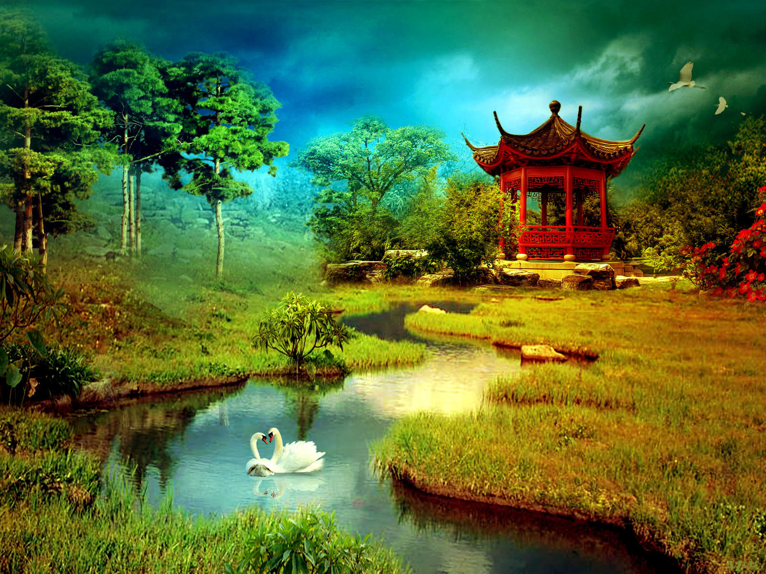 Awesome Asian Nature Wallpaper Wallpaper