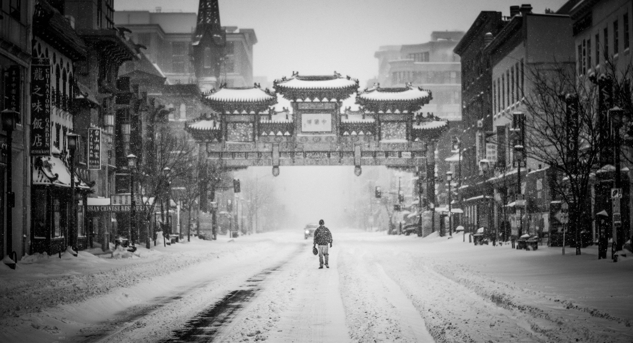 Free Images person, cold, black and white, architecture, road, street, car, building, alley, city, cityscape, asian, store, weather, lane, season, flake,