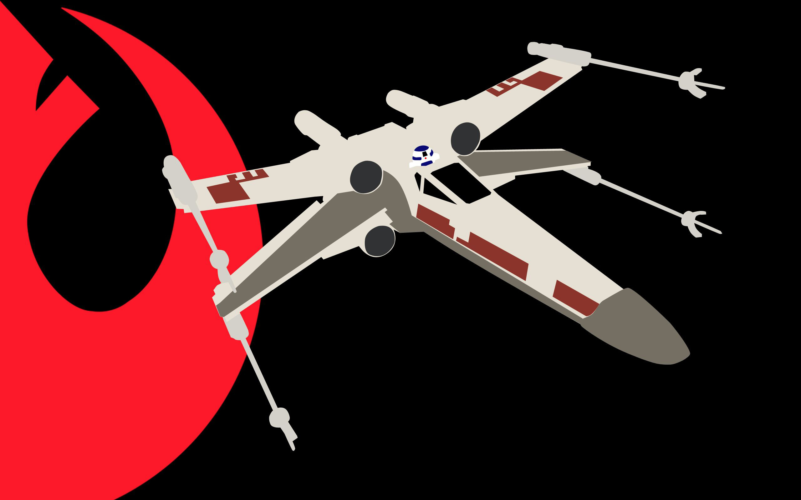 General Star Wars X wing Rebel Alliance spaceship minimalism
