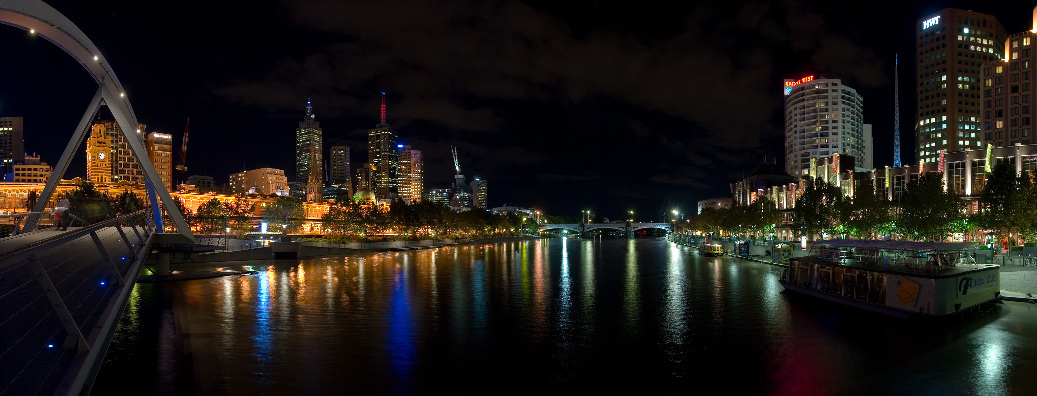 Yarra River Night Panorama