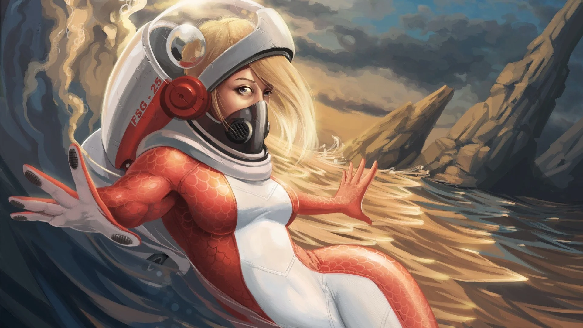 Astronaut girl HD Wallpape