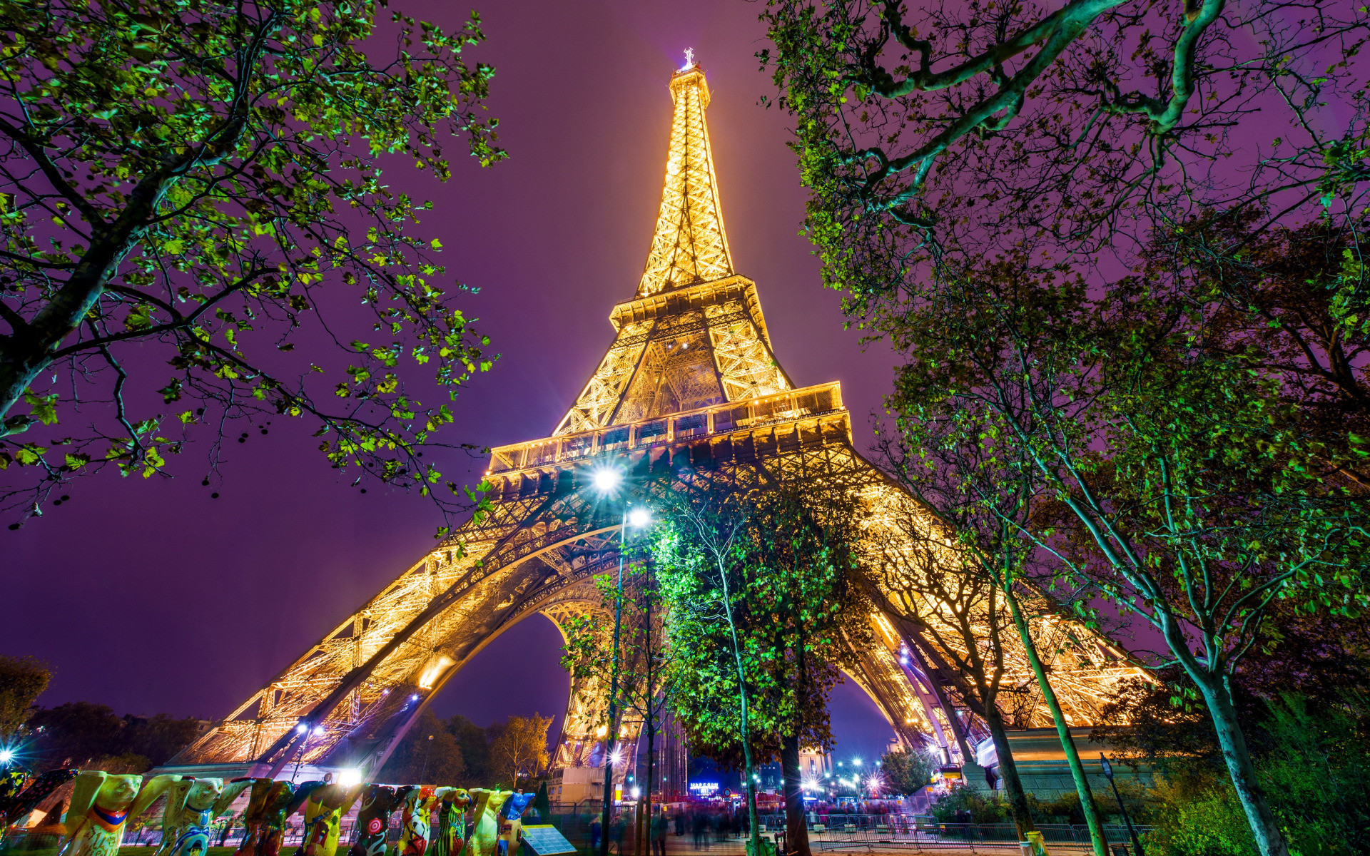 The Eiffel Tower, Paris, France widescreen wallpaper