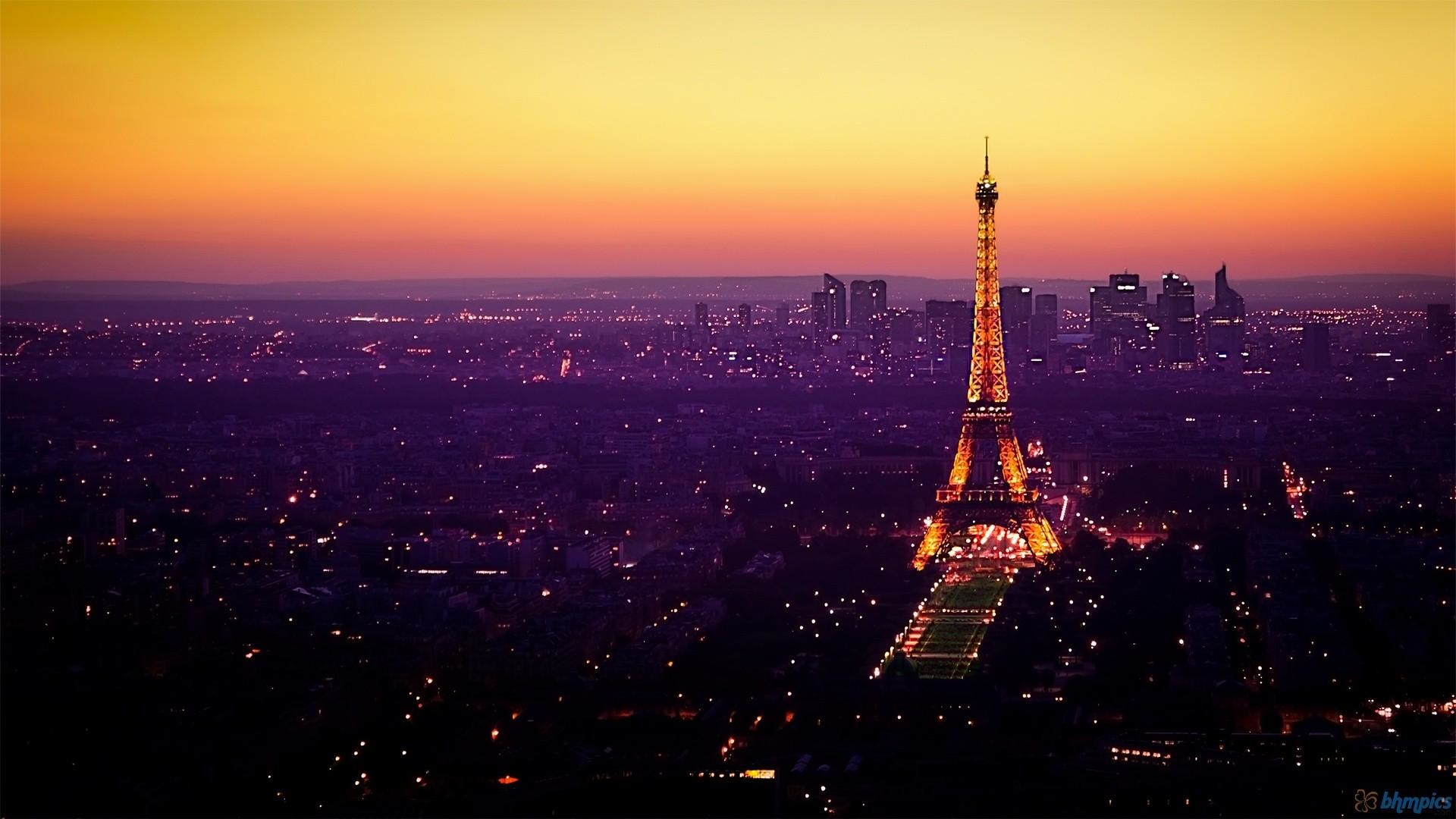 Paris eiffel tower at night wallpaper 1080p