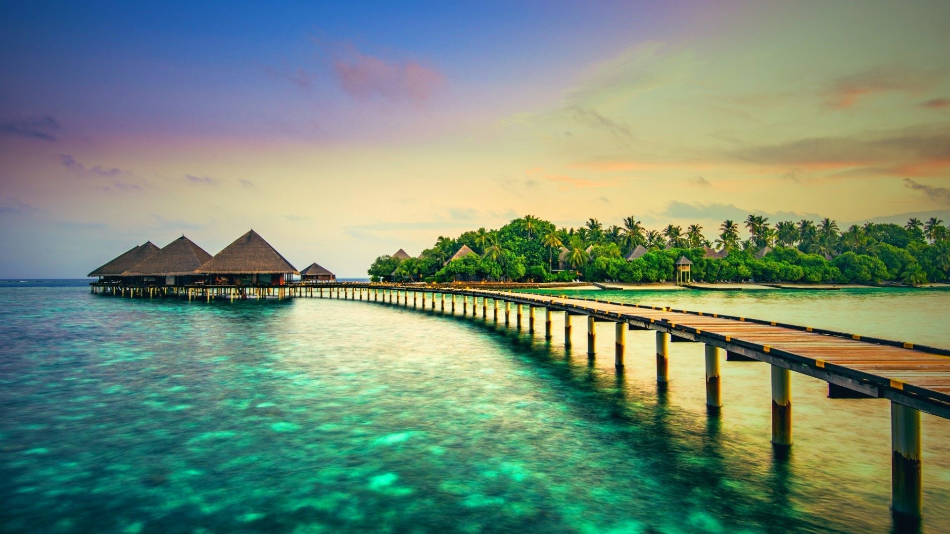 Dive Tag – Resort Boardwalk Travel Beautiful Beach Maldives Sea Tropical Palm Dive Summer Sunrise Island