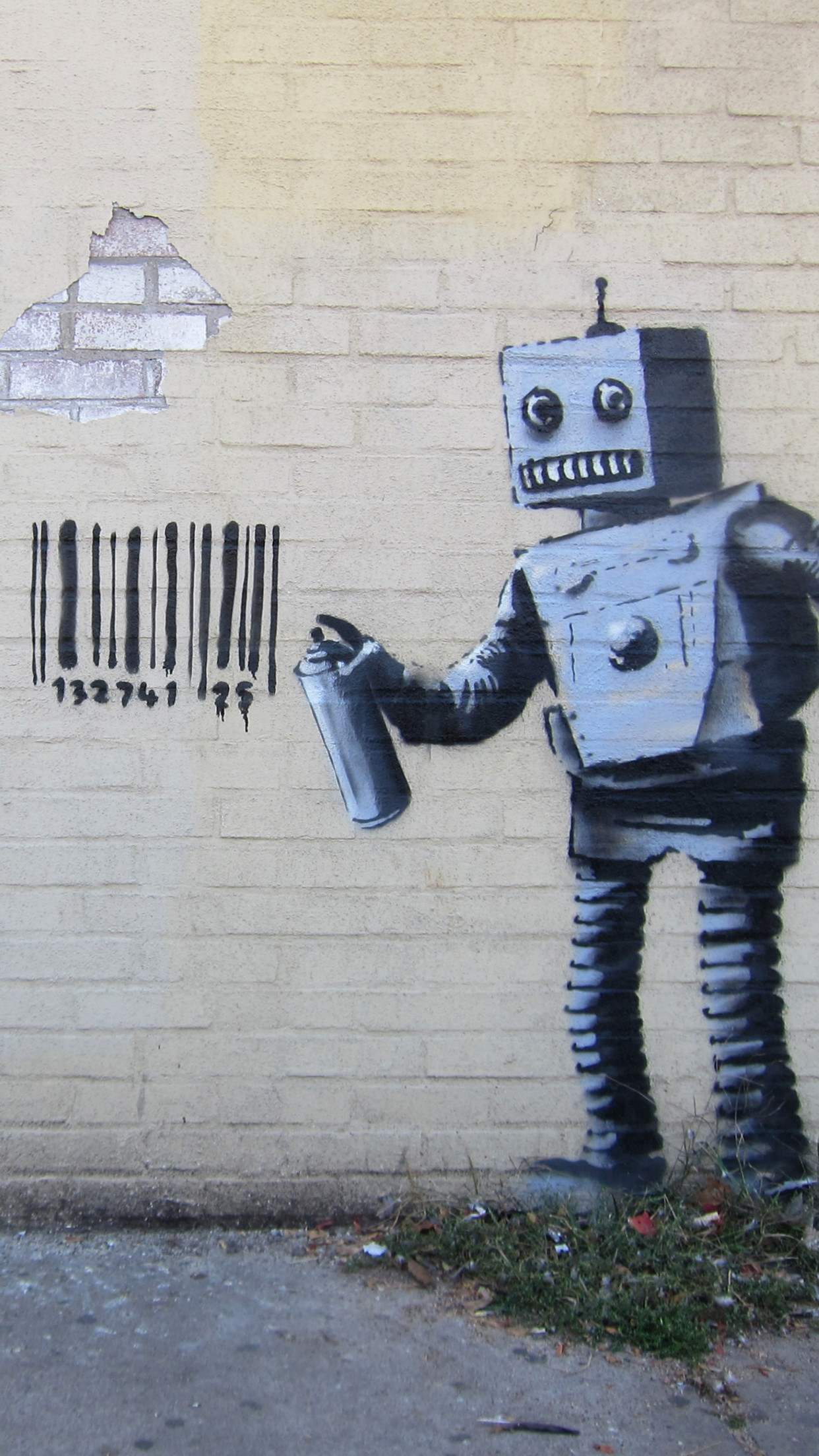 Banksy robot iPhone 3Wallpapers Parallax Les 3 Wallpapers iPhone du