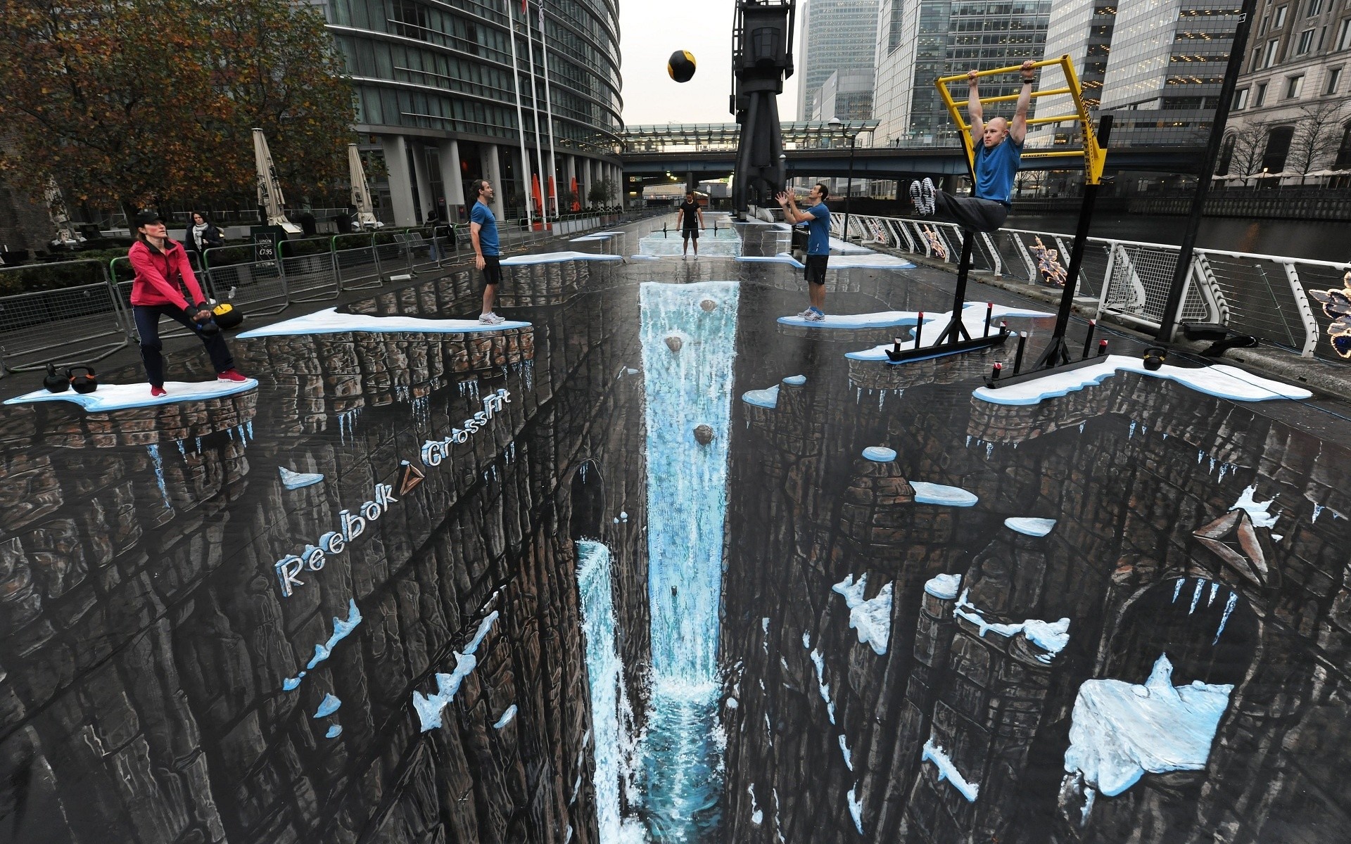 3d, Optical Illusion, Painting, Waterfall Mural, 3d Waterfall Mural Painting