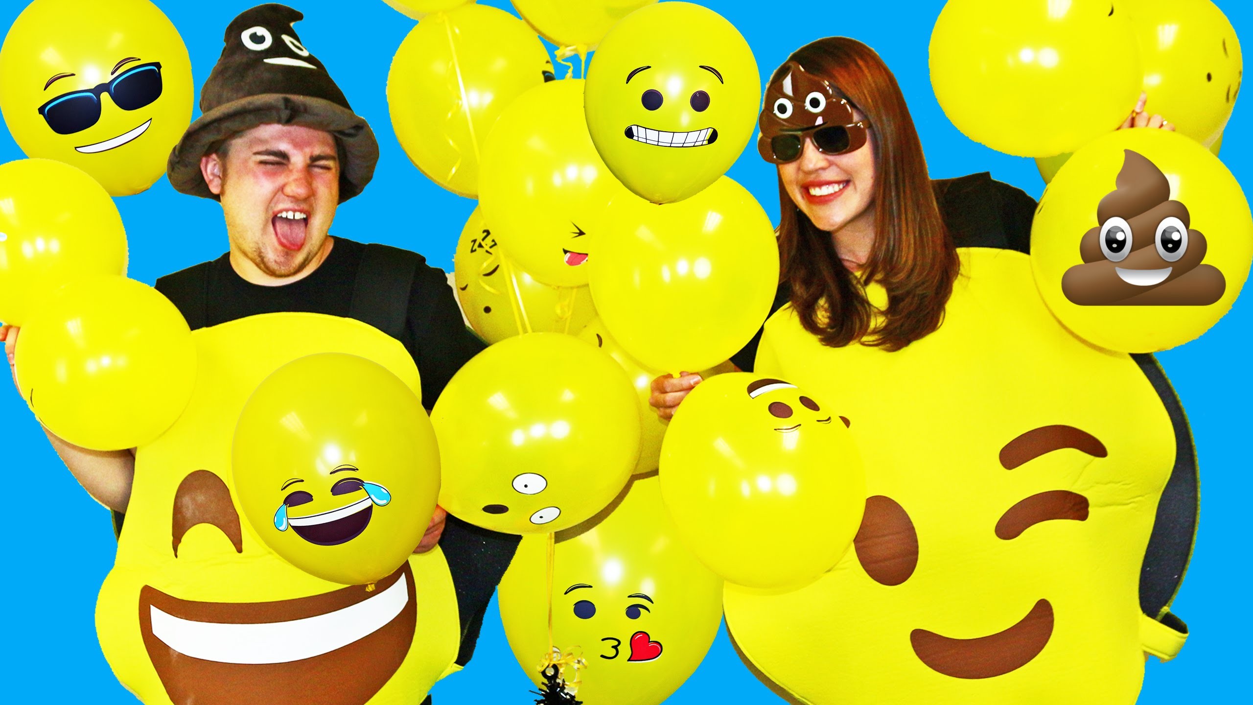 GIANT SURPRISE TOYS Emoji Balloon Drop Pop Challenge Emojis Emoticons Toys by DisneyCarToys – YouTube