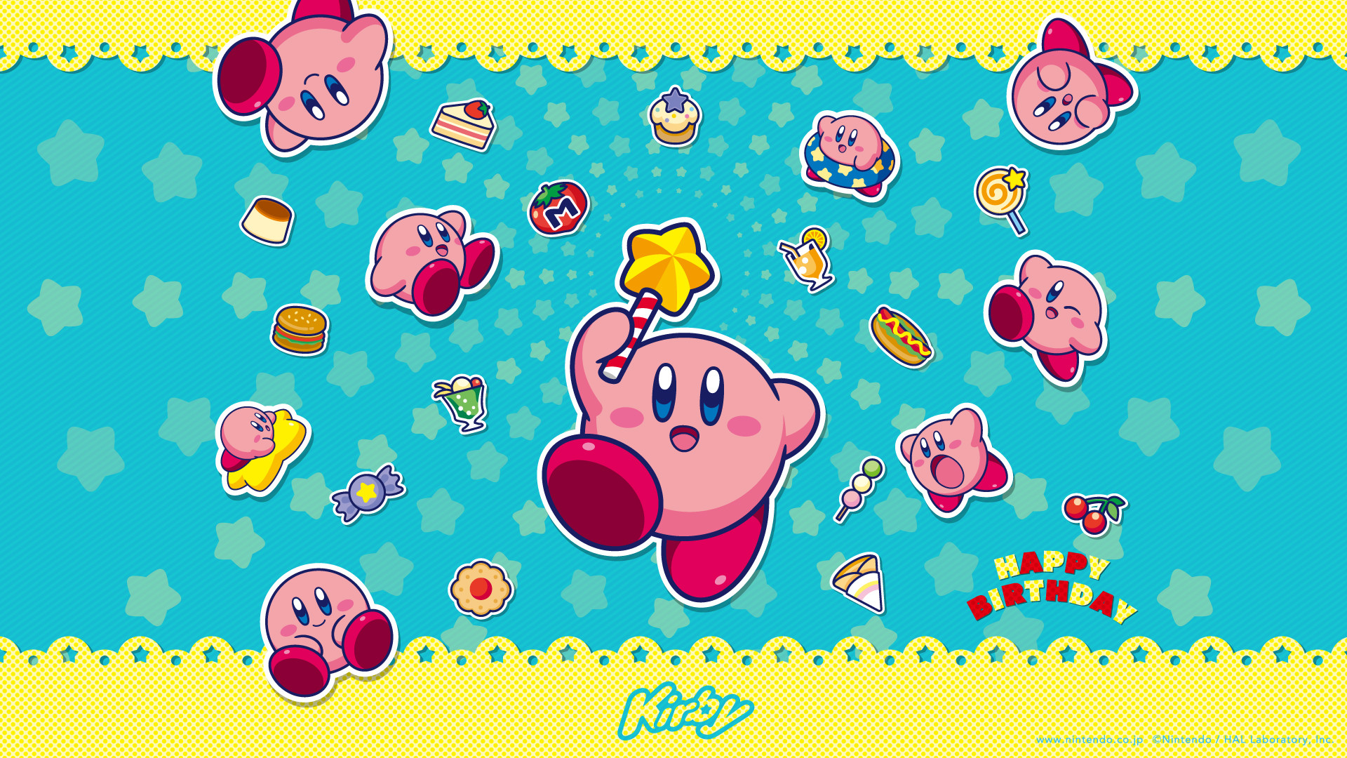 Kirby Happy Birthday official wallpaper available