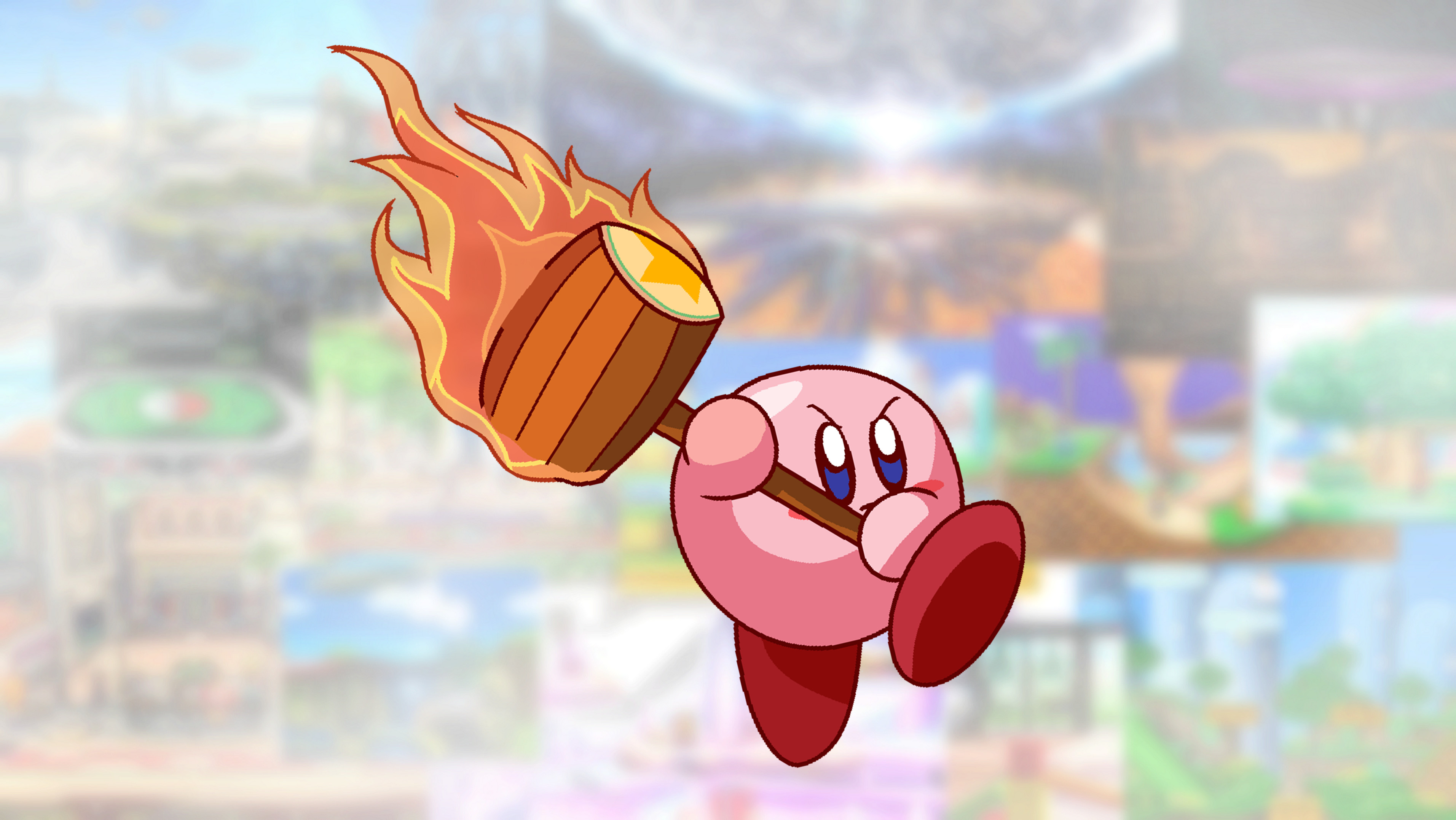 Hammer Time KIRBY Smash Bros Wallpaper by Redchesto
