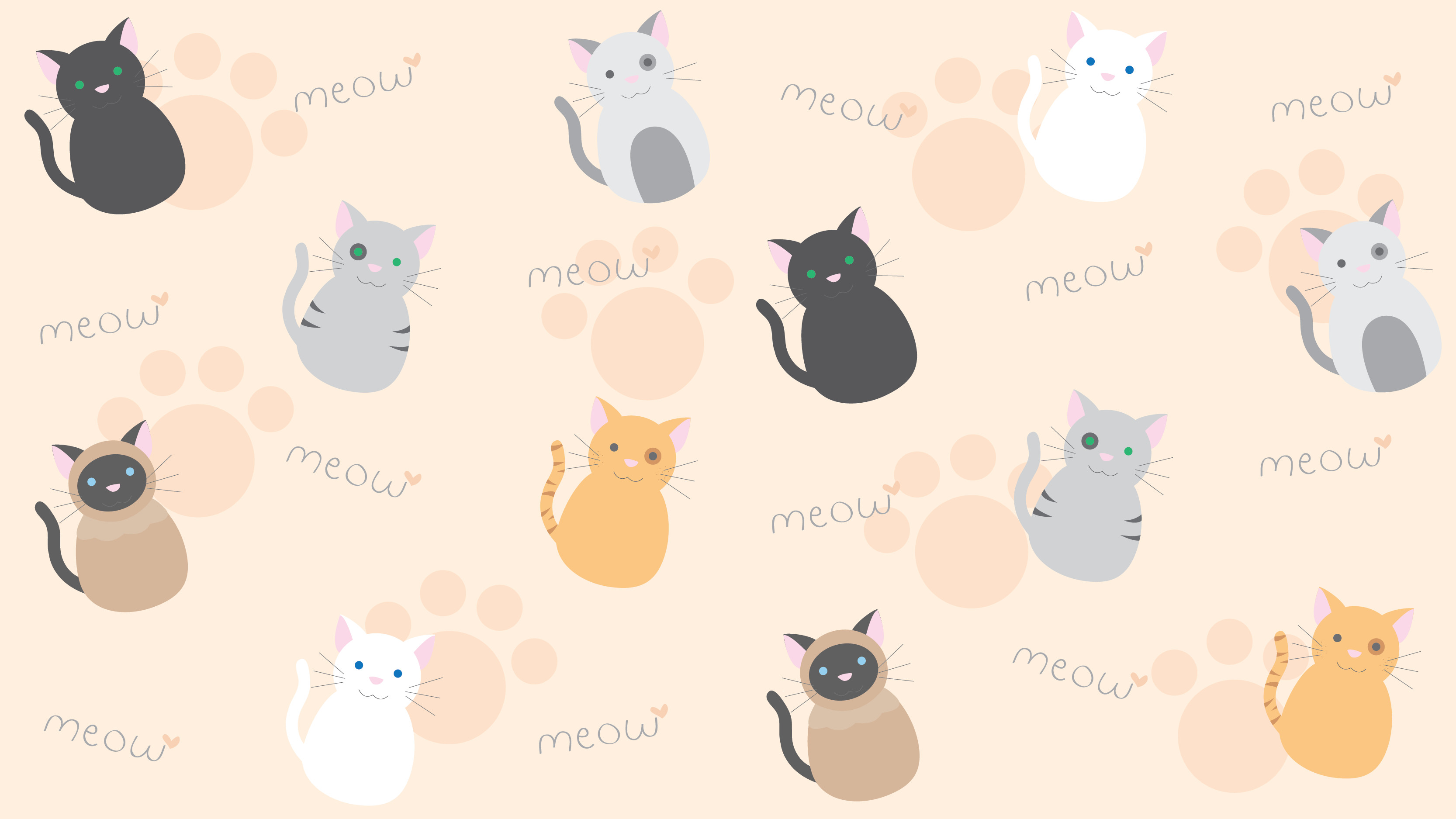 Kawaii kitty wallpaper by technicolorblackout customization wallpaper