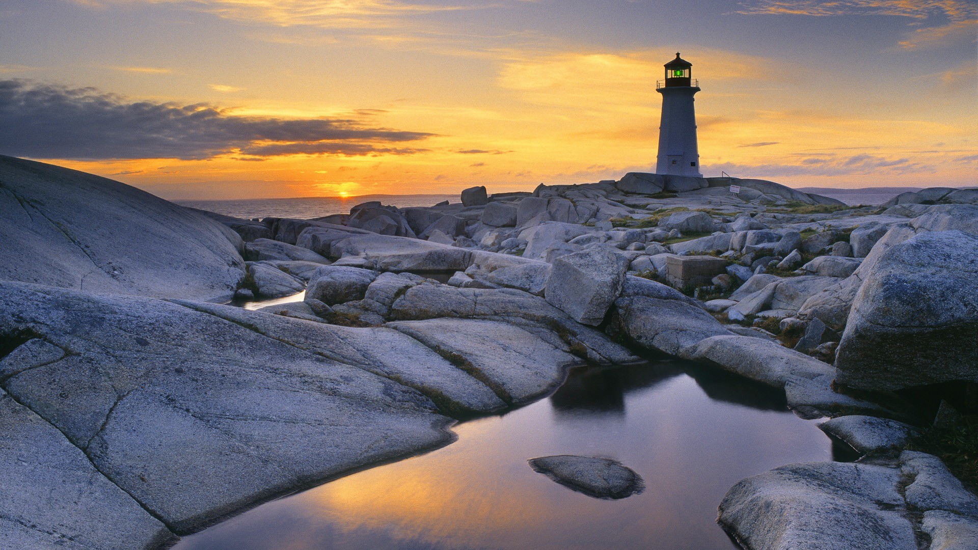 Peggys Cove Lighthouse at Dusk, Nova Scotia, Canada – Professional Photos
