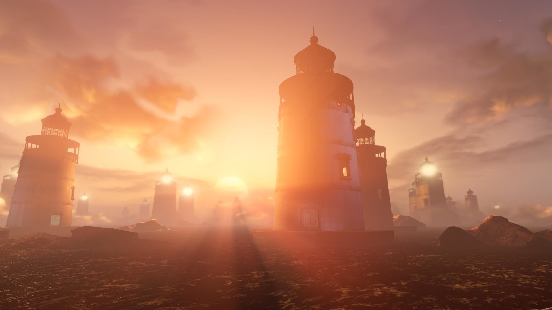 Bioshock Bioshock Infinite Sunlight Sunset Lighthouse wallpaper