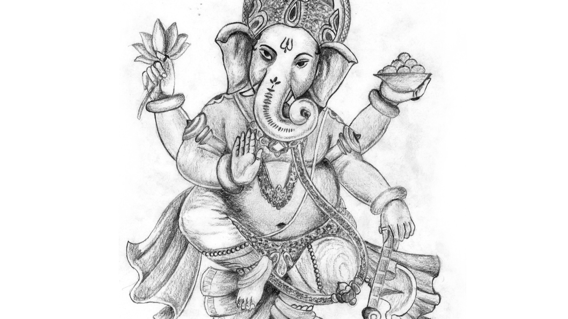 X 1080. Description Lord Ganesh Painting Wallpapers